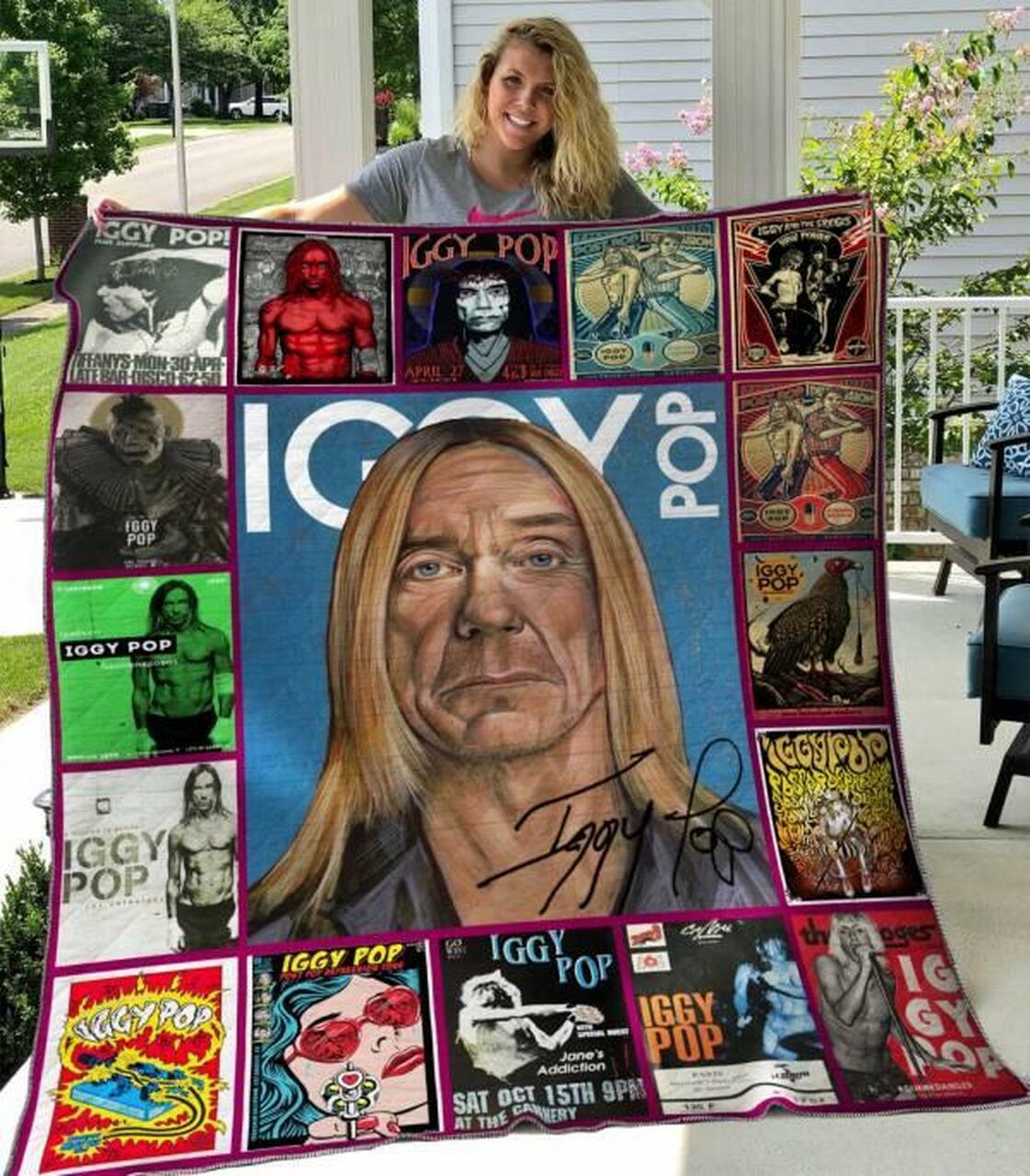 Iggy Pop Quilt Blanket Hvt060624 Quilt