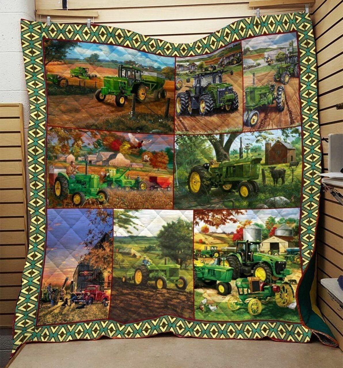 Farmer Tractor 3D Clh0511260Q Quilt Blanket