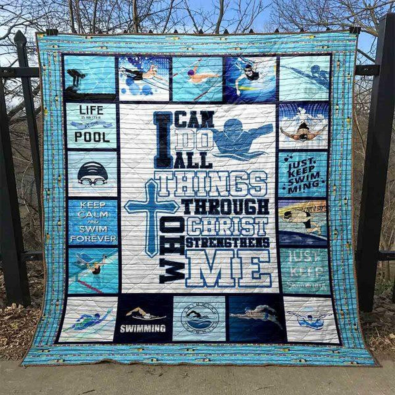 Swiming All I Can Do Quilt Blanket Lu88 Quilt
