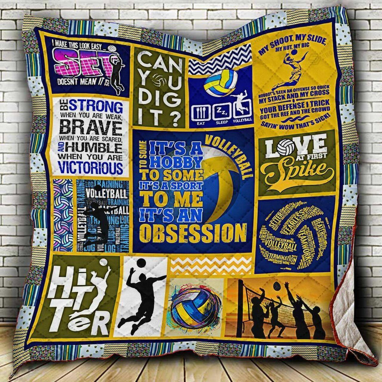 Volleyball ome A Hobby To Me Aion Quilt Blanket Greattomized Blanket G For Birthday C Thgiving
