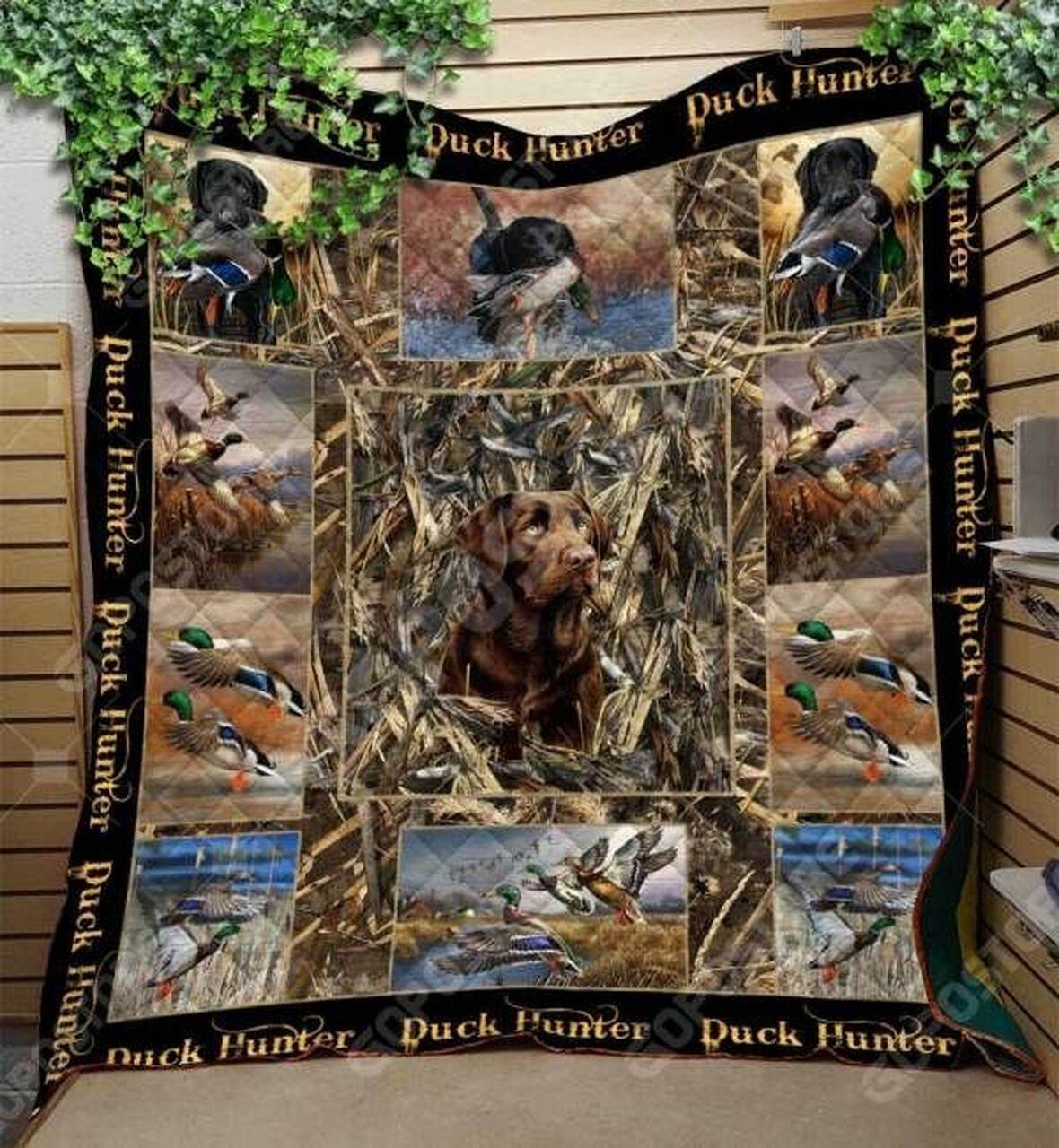 Labrador Hunting Duck Cl15110170Mdq Quilt Blanket