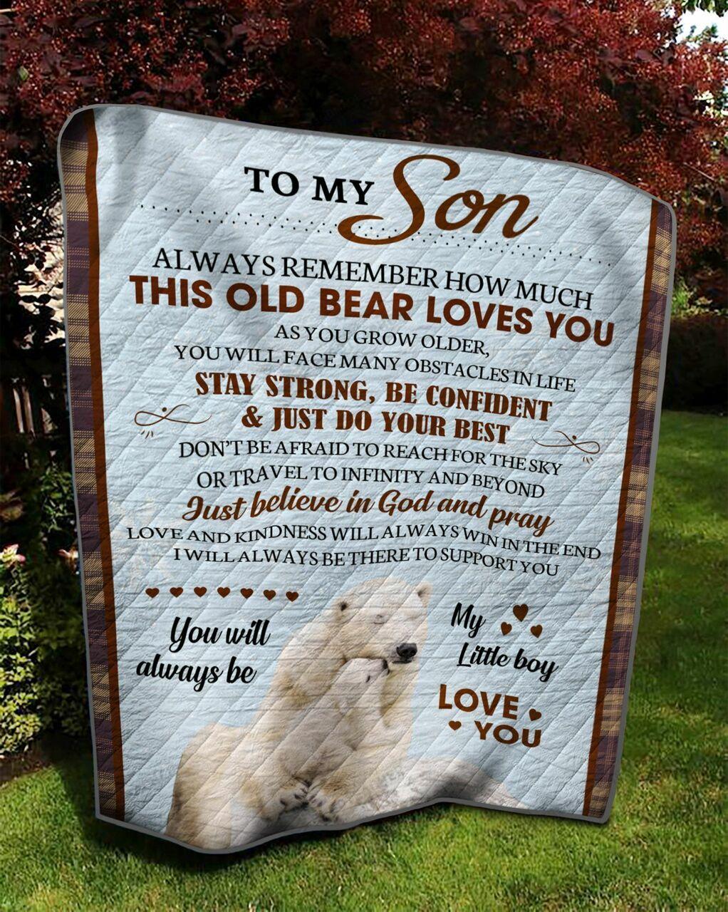 onalized Bear To on Quilt Blanket You Wil Al Be My Little Boy Greattomized Blanket G For Birthday C Thgiving
