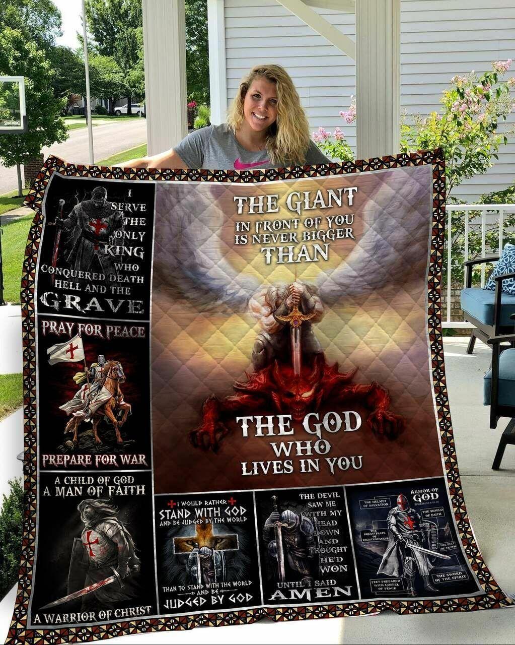Knight Templar The Gian Never Bigger Than The God 3D Clh0811222Q Quilt Blanket