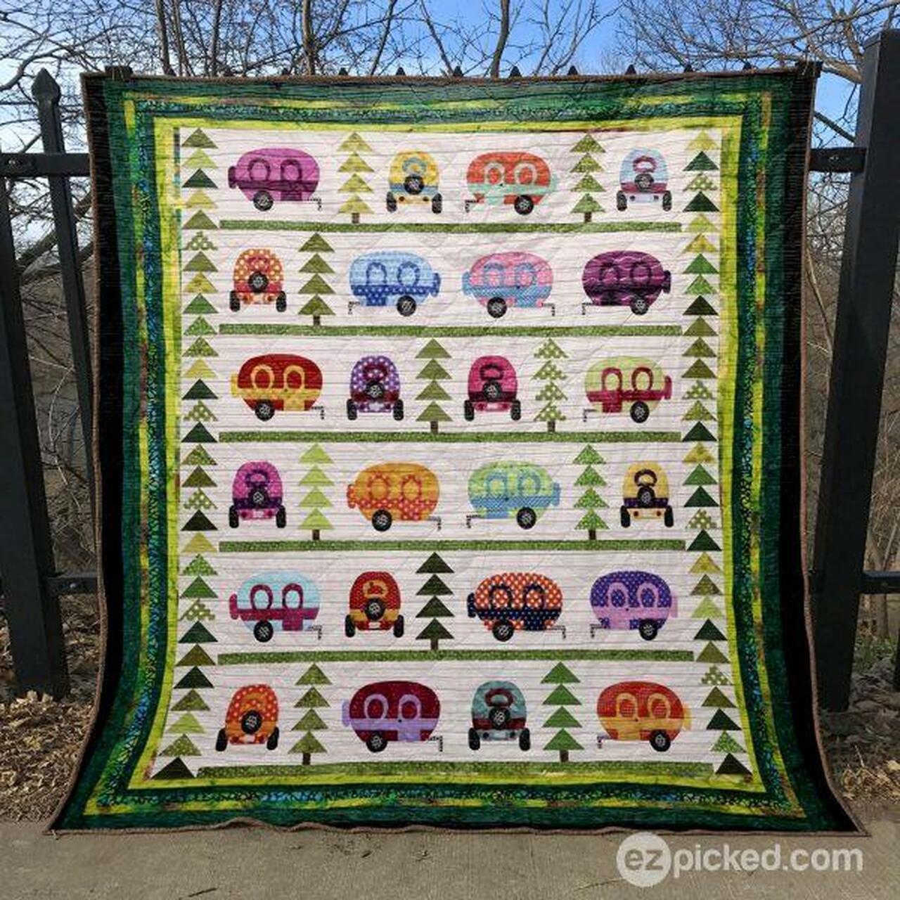 Happy Campground Quilt Blanket Tt99 Quilt