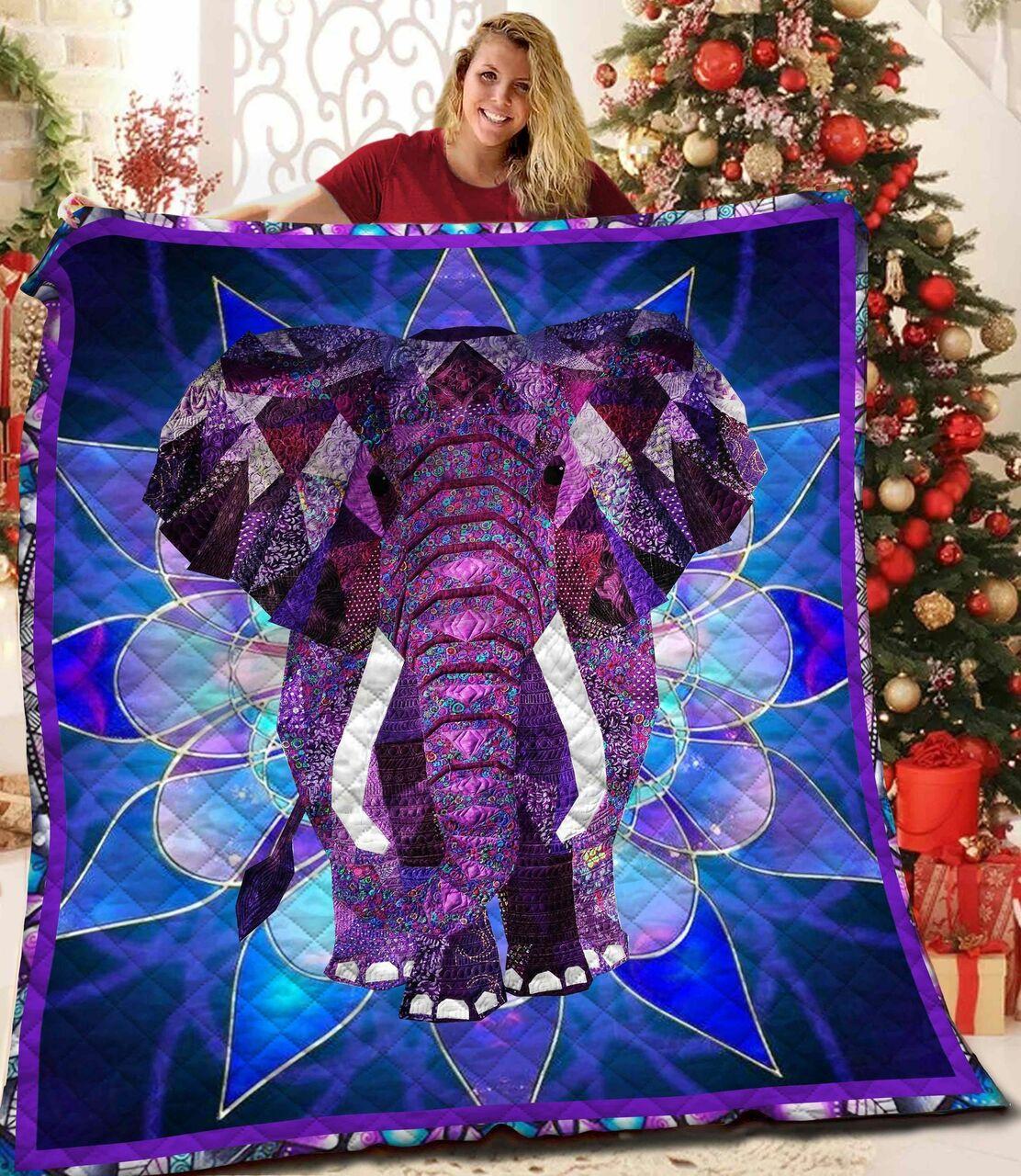 Elephant Cla1412072Q Quilt Blanket