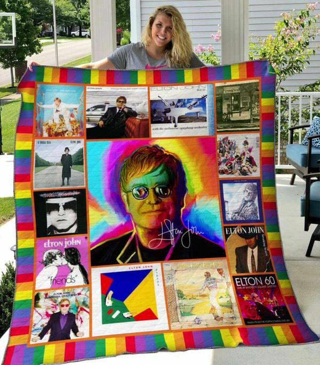 Elton John Quilt Blanket Hvt060634 Quilt
