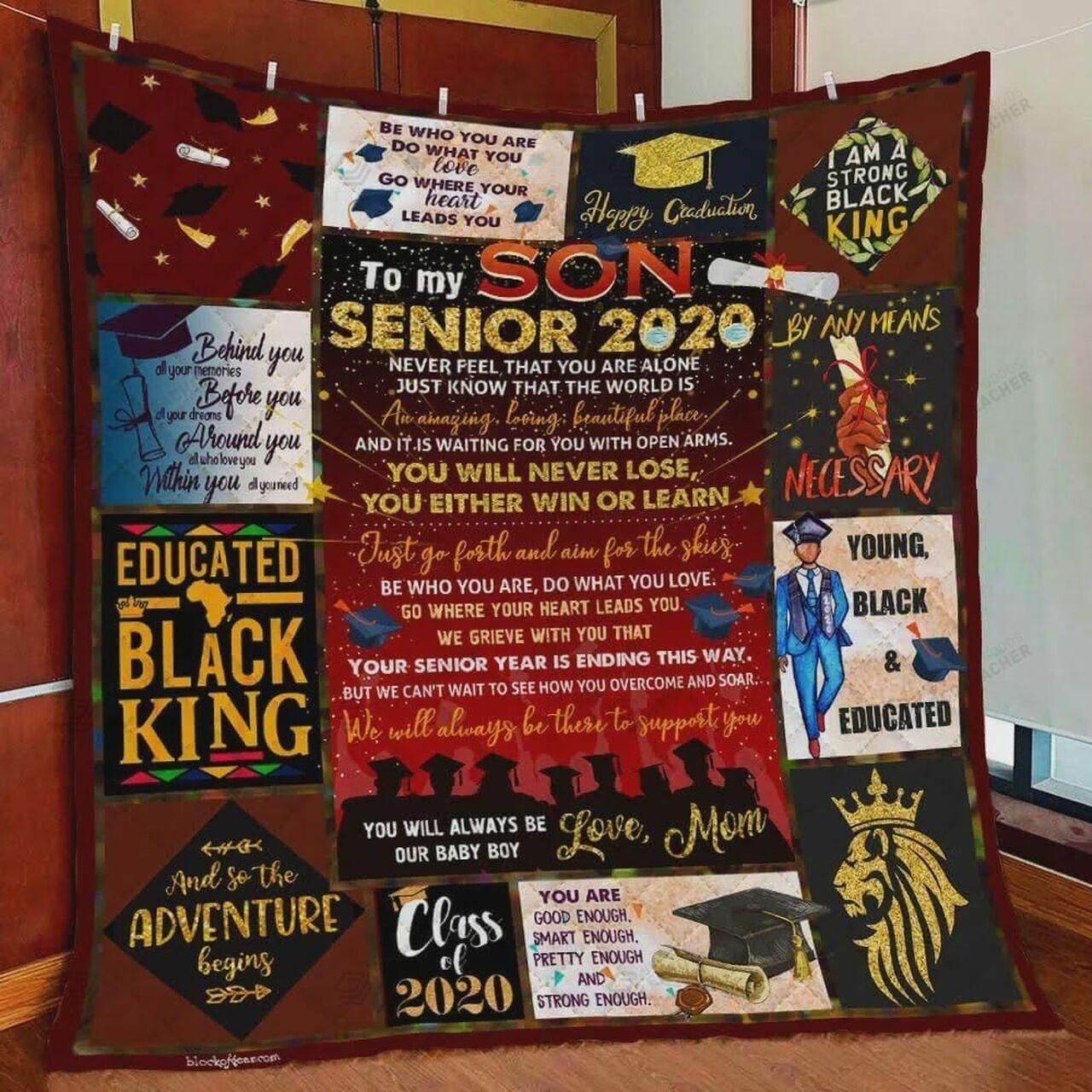 onalized Graduation To on Quilt Blanket From Mom You Will Al Be Our Baby Boy Greattomized Blanket G For Birthday C Thgiving