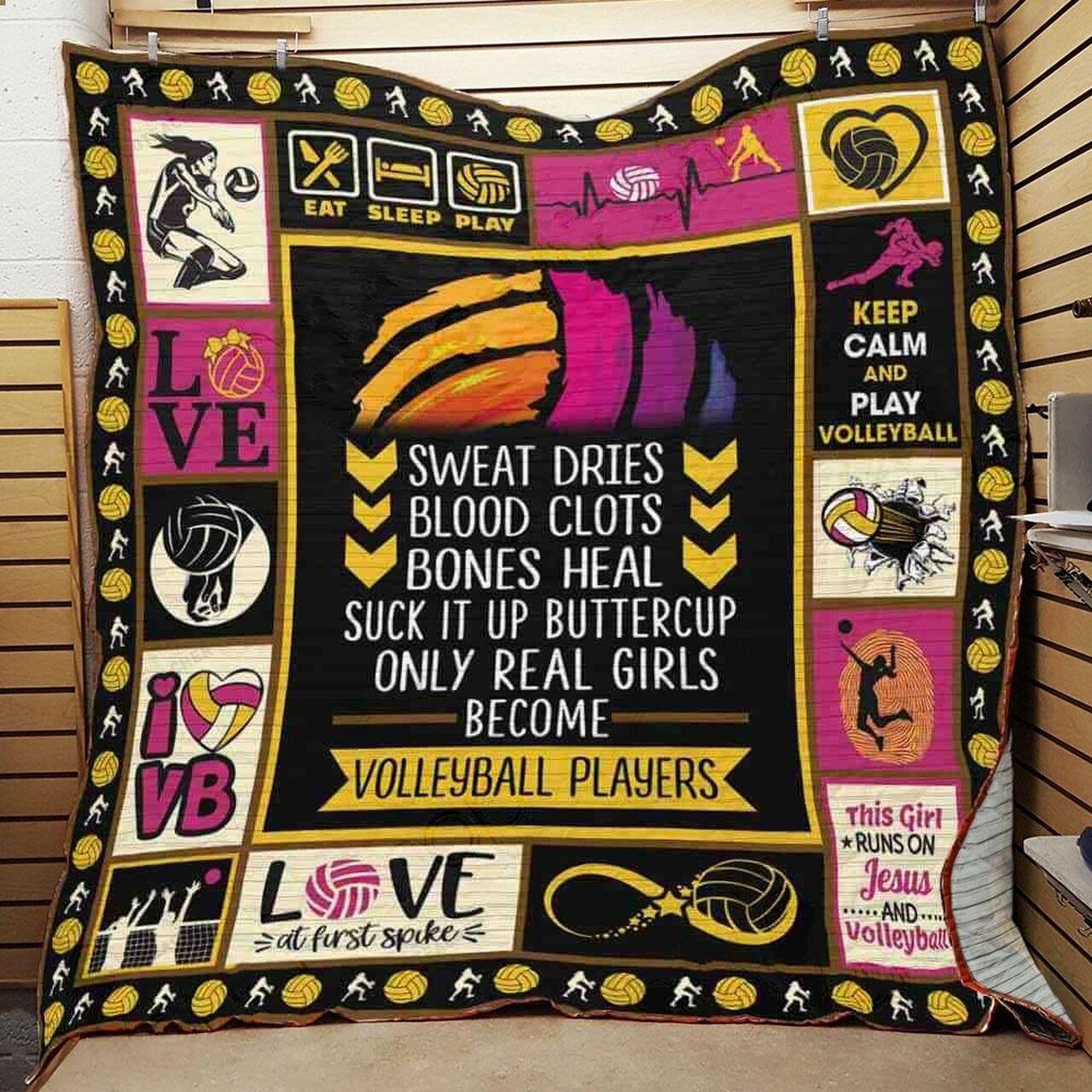 Only Real G Become Volleyball Pla Quilt Blanket Greattomized Blanket G For Birthday C Thgiving