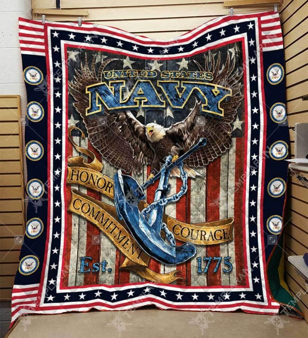 Unitt Navy 3D Blanket Full Printing 00084 Quilt