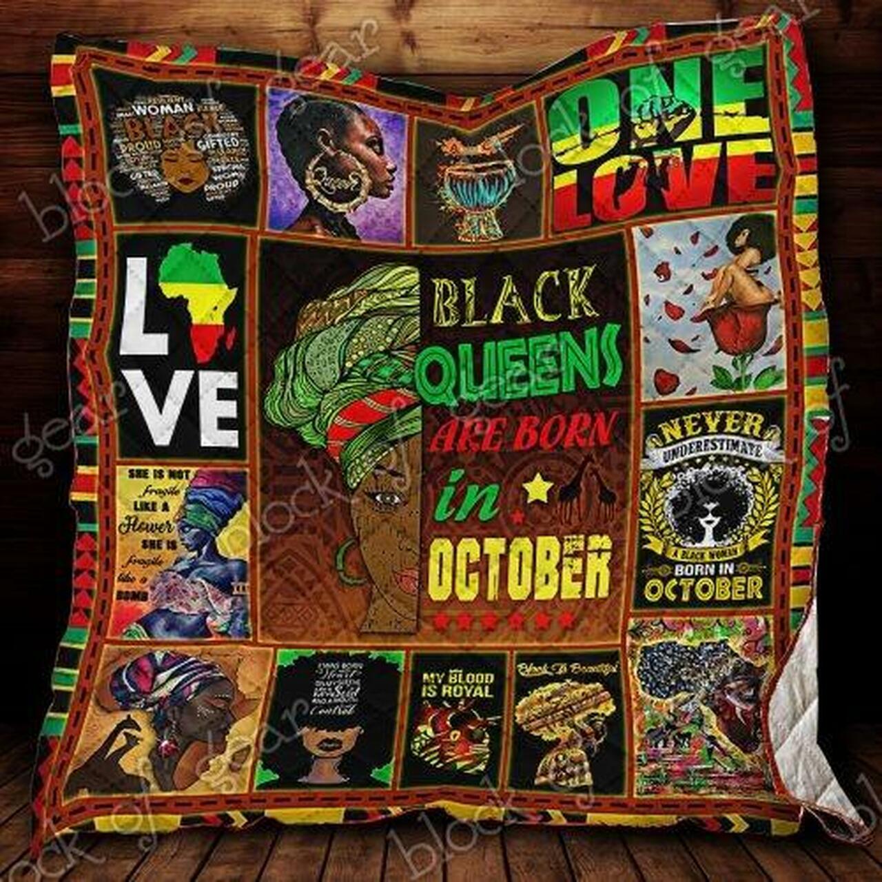 Black Qu Are Born In October Quilt Blanket P553Bq10 Quilt