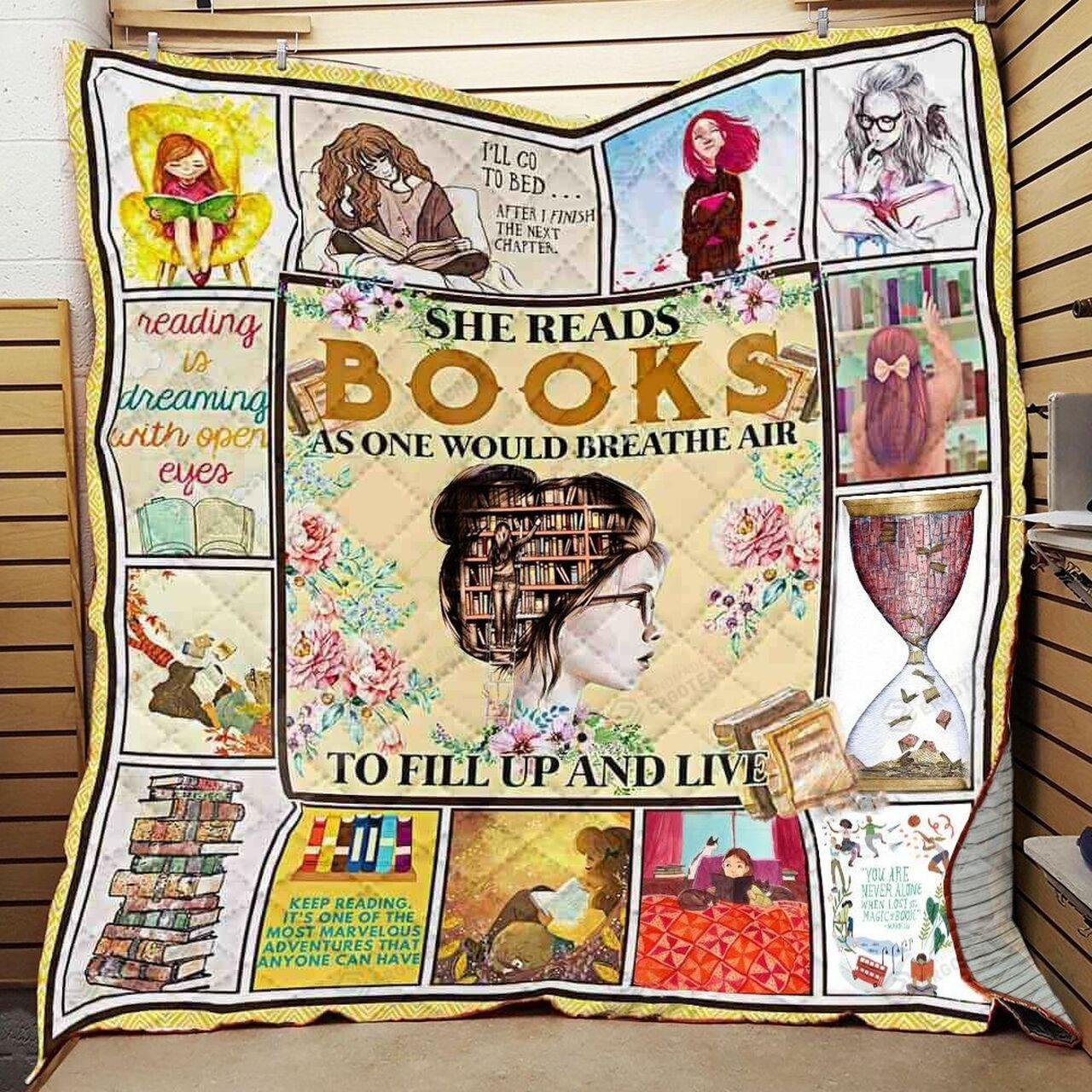 She R B As One Would Breathe Air To Fill Up And Live Quilt Blanket Greattomized Blanket G For Birthday C Thgiving