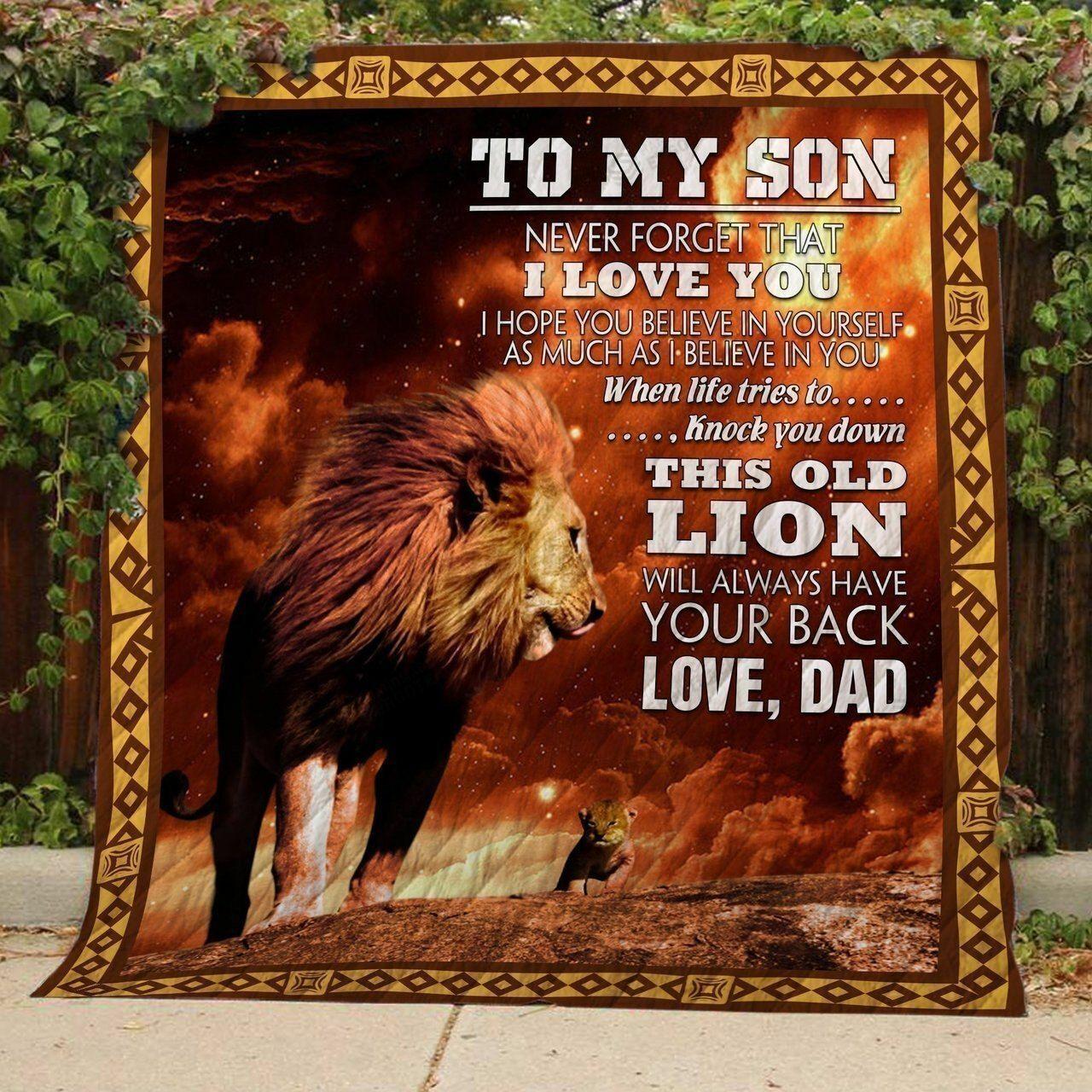 onalized Lion To on Quilt Blanket From Dad Old Lion Will Al Have Your Back Greattomized Blanket G For Birthday C Thgiving