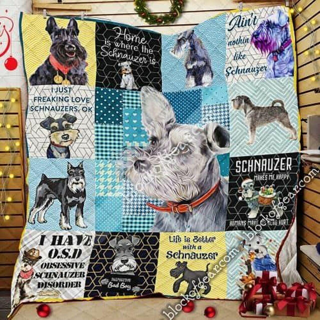 Love Miniatuchnauzer Dog Cl15110189Mdq Quilt Blanket