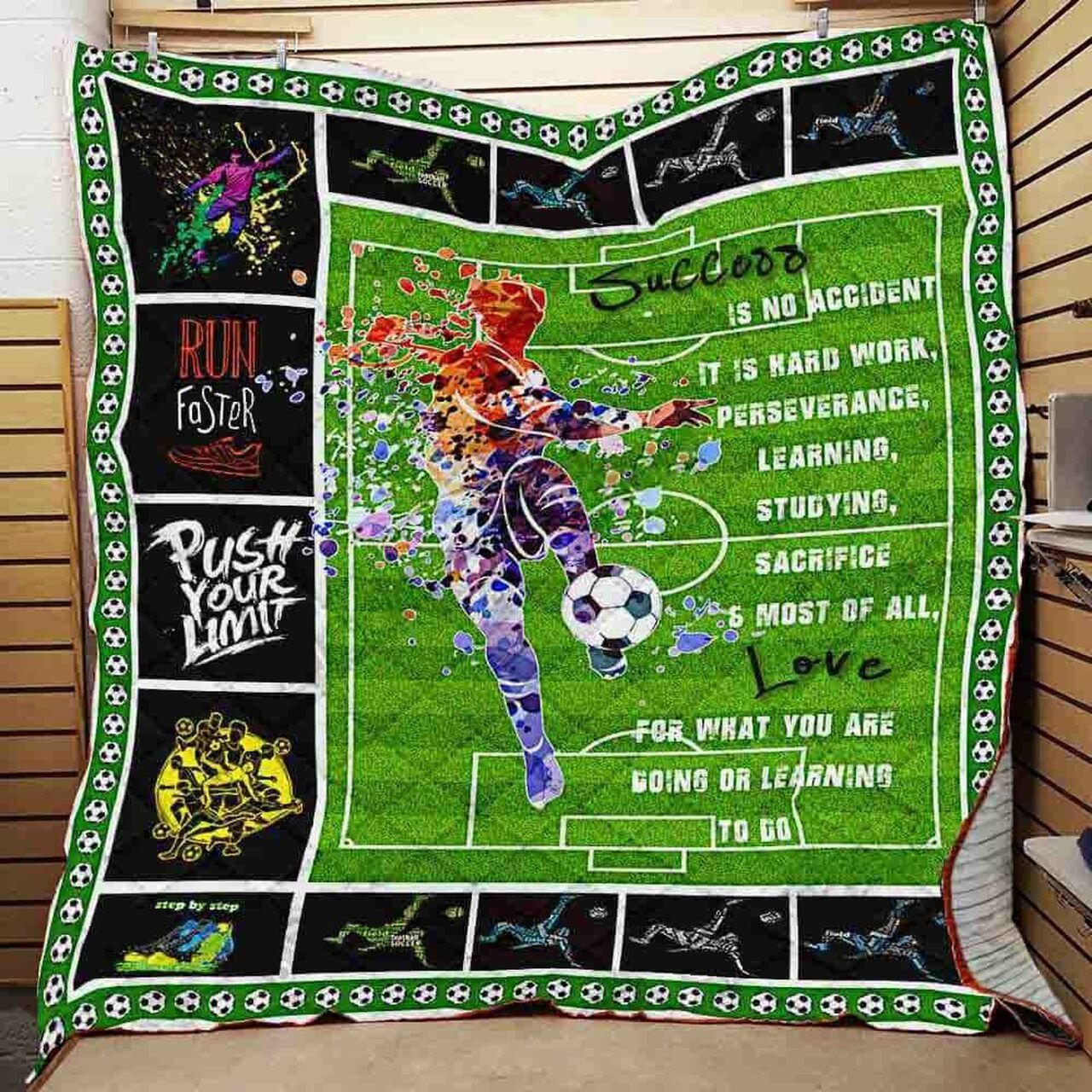 Soccer Love For What You Are Doing Or Learning To Go Quilt Blanket Greattomized Blanket G For Birthday C Thgiving