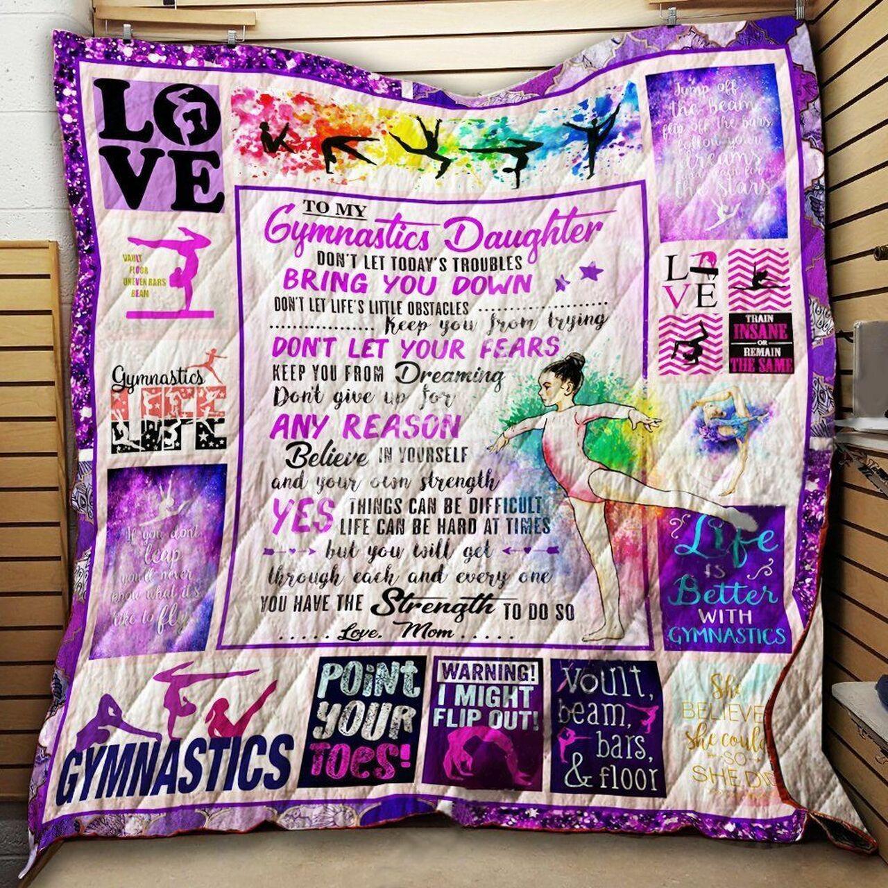 onalized Gy To My Daughter From Mom Lif Better With Gy Quilt Blanket Greattomized G For Birthday C Thgiving