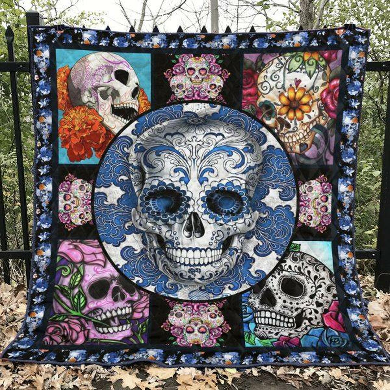 Skull Quilt Blanket Ver 53 Quilt