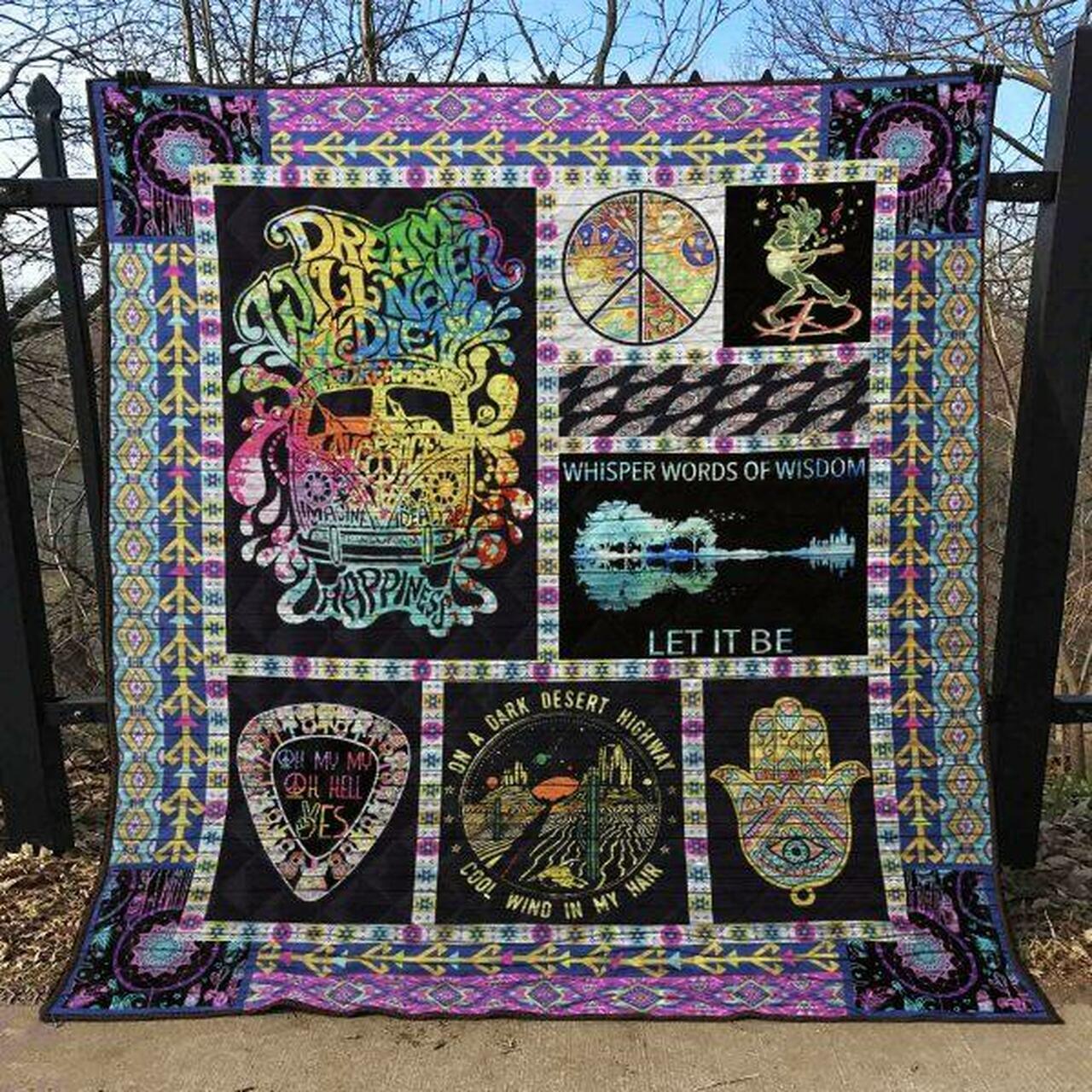 Hippie Quilt Blanket Ver 25 Quilt
