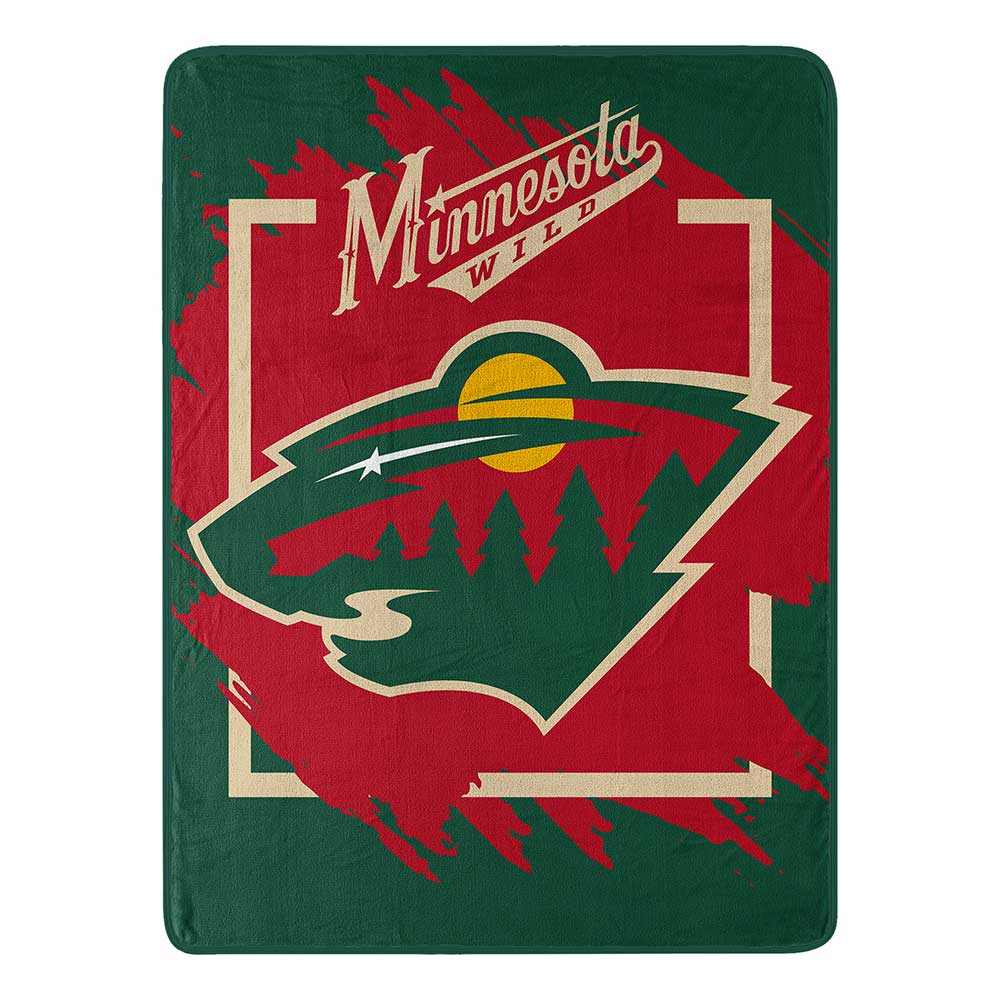 NHL Miota Wild Diional Microchel Throw Blanket