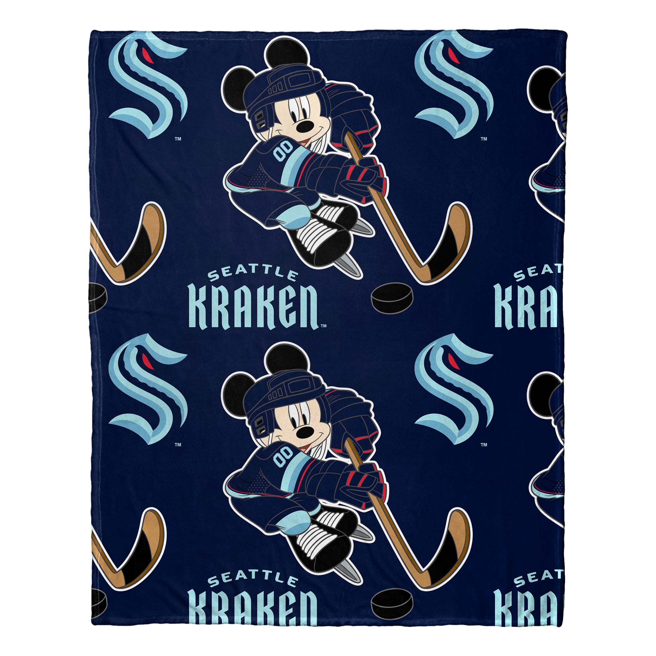 Neattle Kraken Ice Mickey e Huggerilk Touch Throw Blanket 40x50 In
