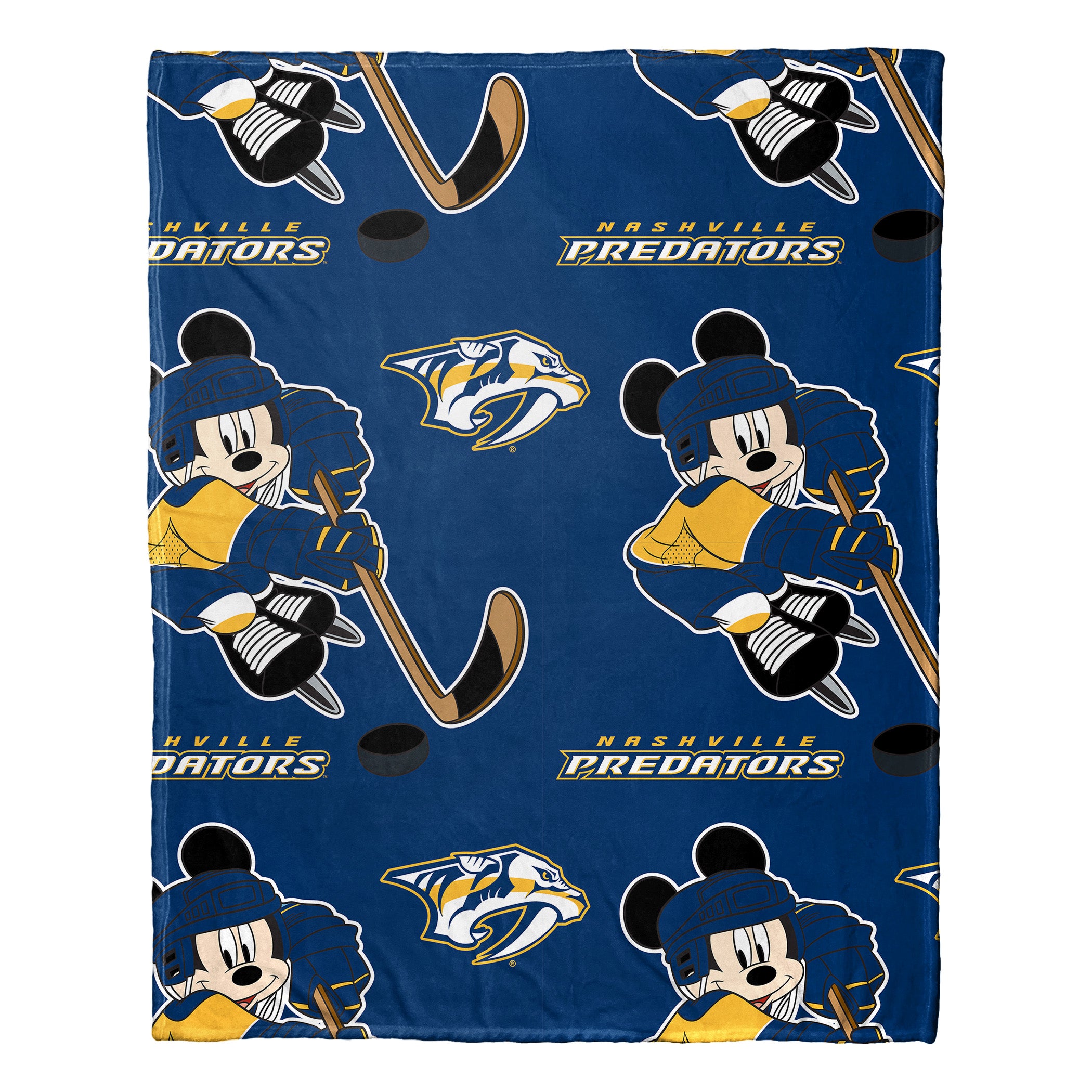 NHLhville Preda Ice Mickey e Huggerilk Touch Throw Blanket 40x50 In