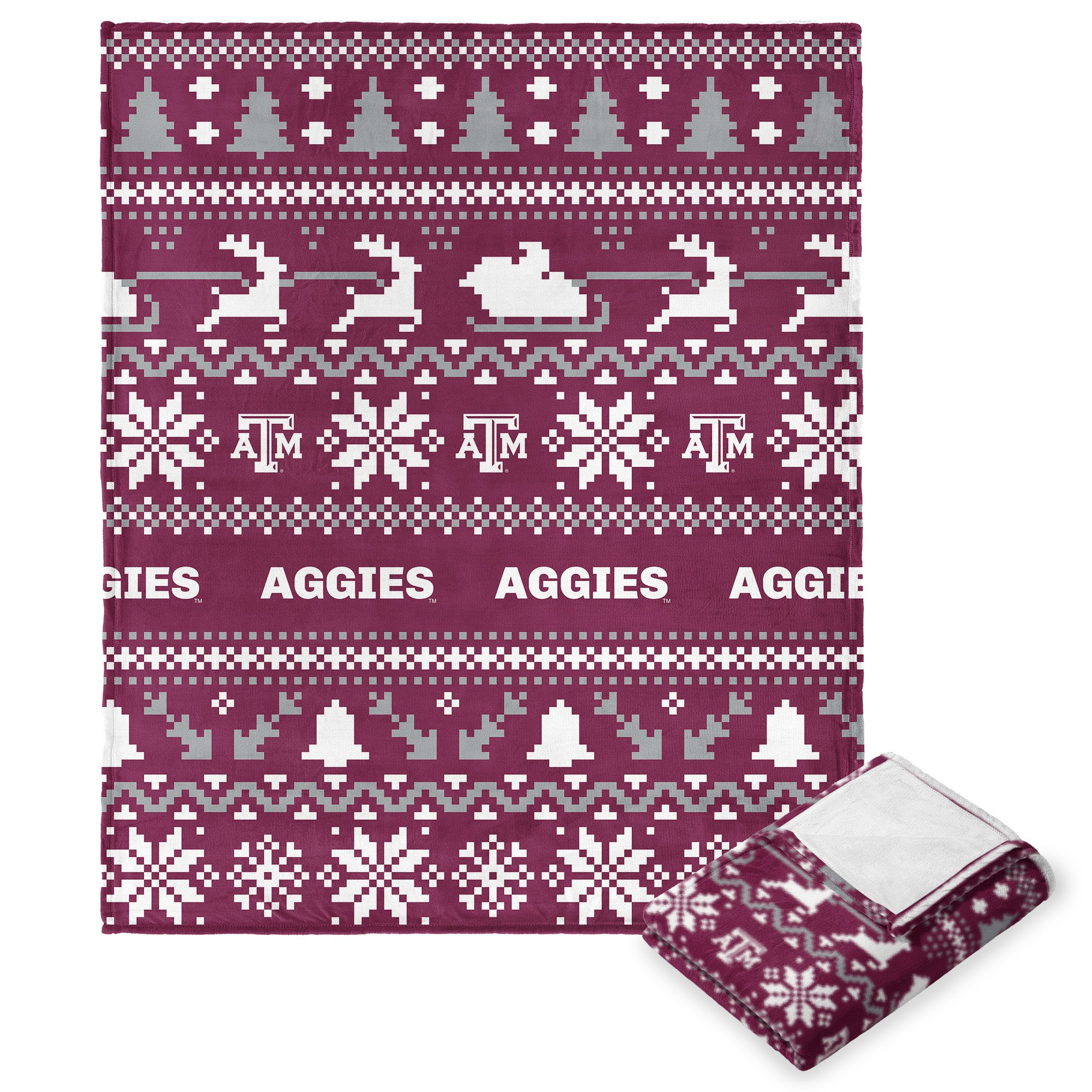 T A&M Ag NCAA Tiilk Touch Throw Blanket