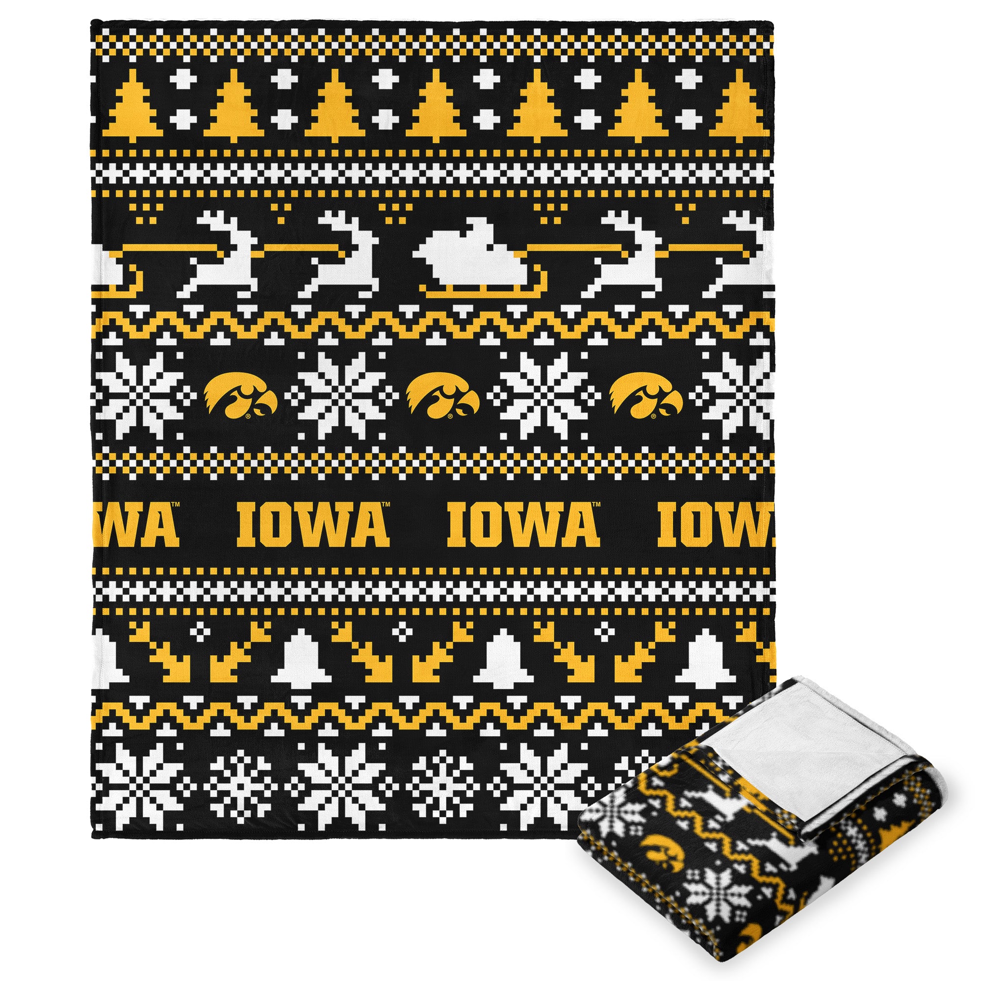 Iowa Hawk NCAA Tiilk Touch Throw Blanket