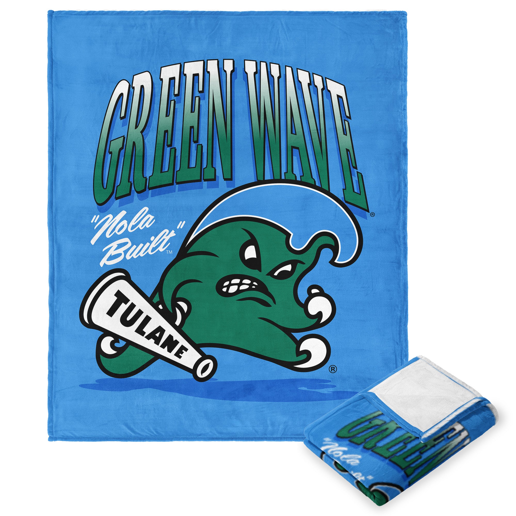 Tulane Green Wave NCAA Green Wailk Touch Throw Blanket