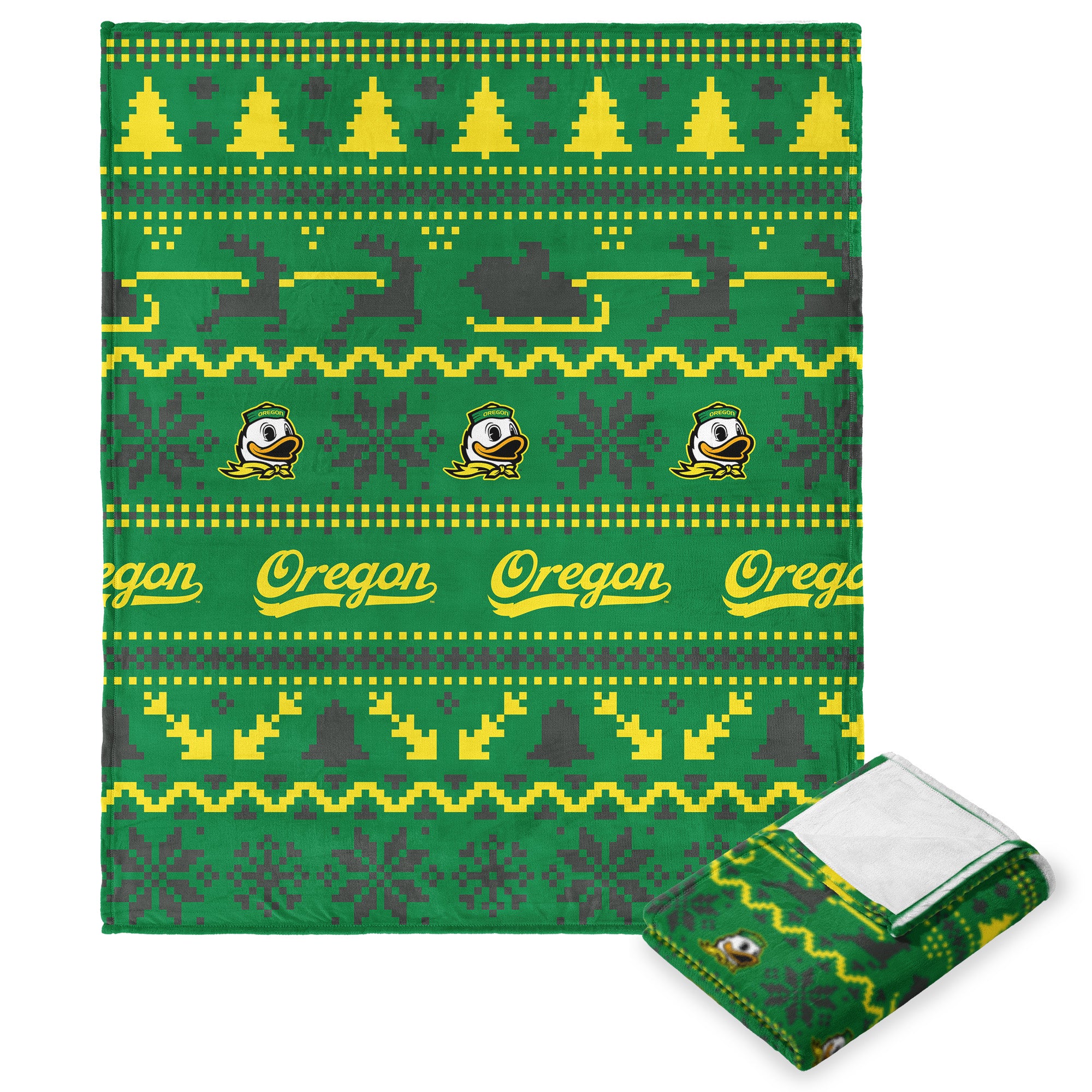 Oregon D NCAA Tiilk Touch Throw Blanket