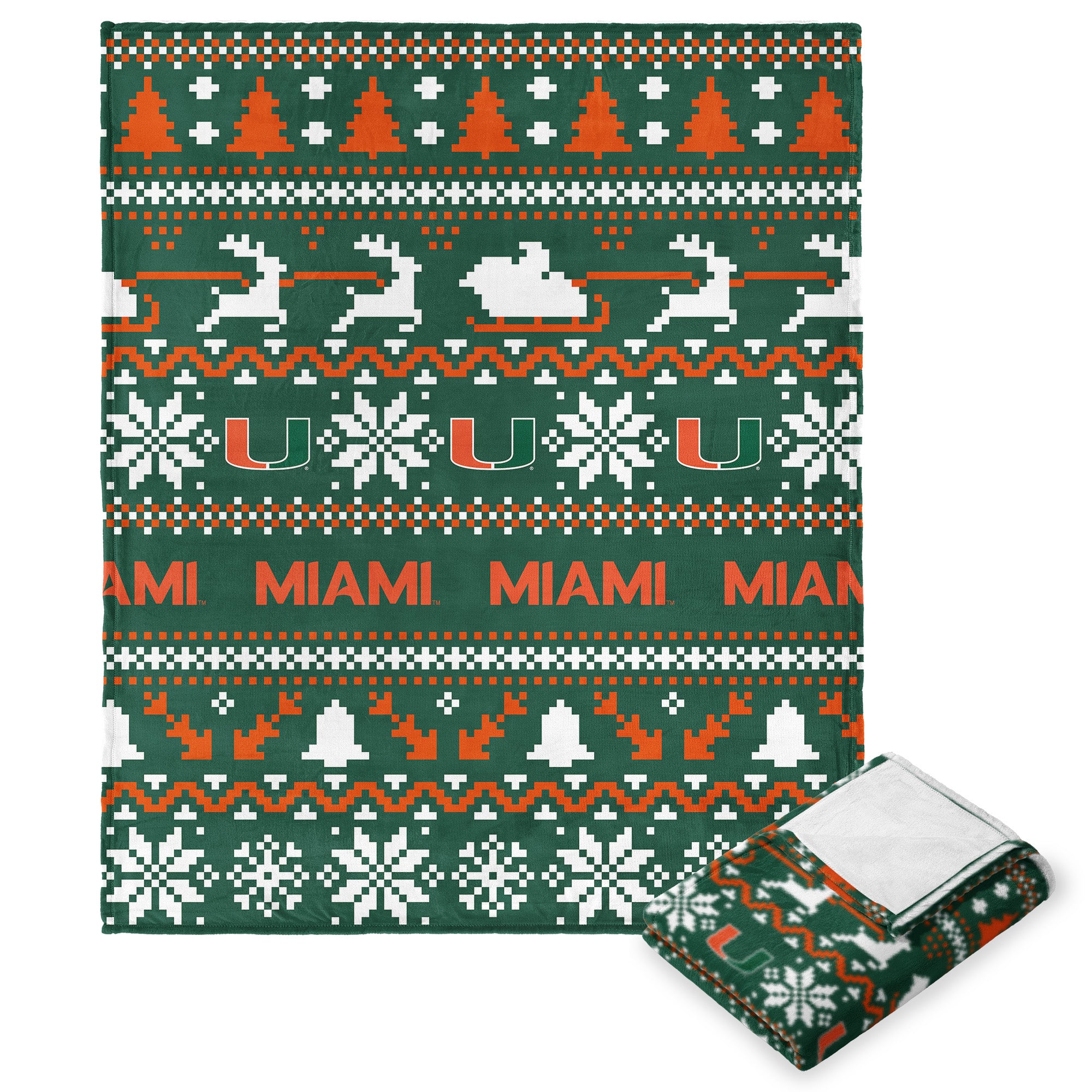 Miami Hurric NCAA Tiilk Touch Throw Blanket