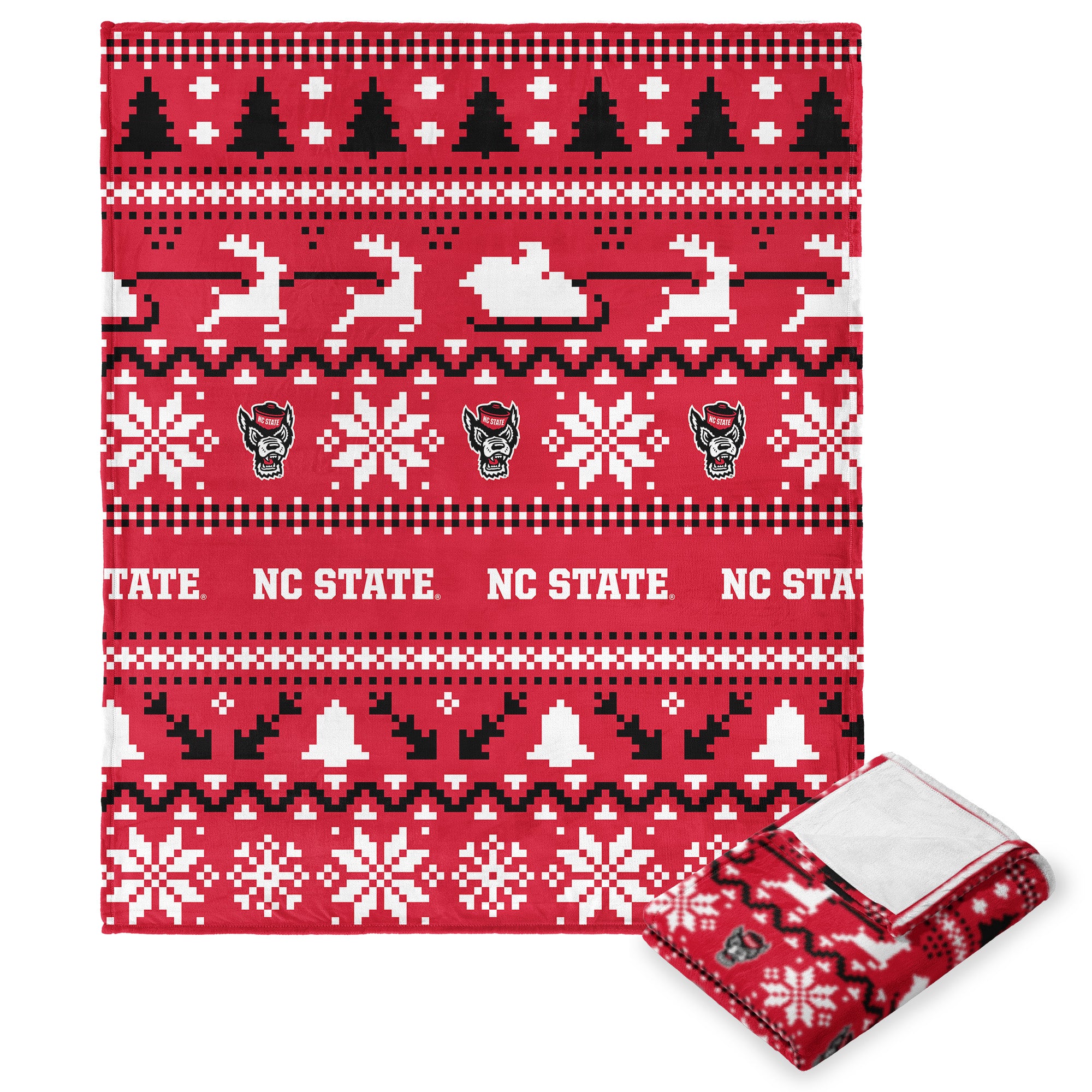 tate Wolfpack NCAA Tiilk Touch Throw Blanket