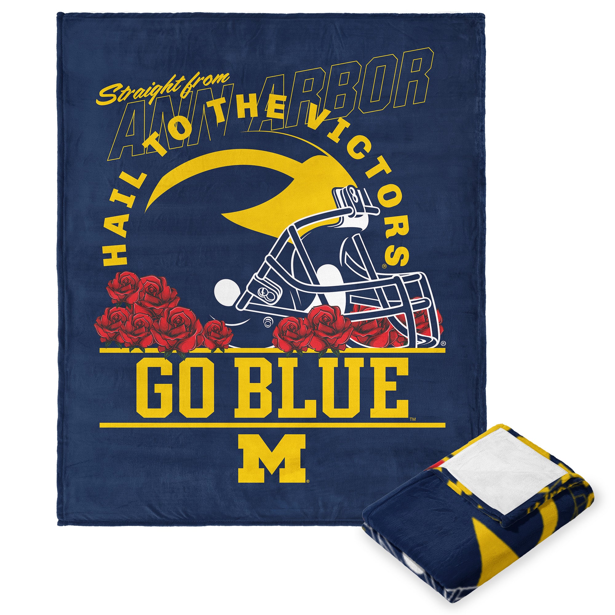 Michigan Wolver NCAA The Vic Silk Touch Throw Blanket