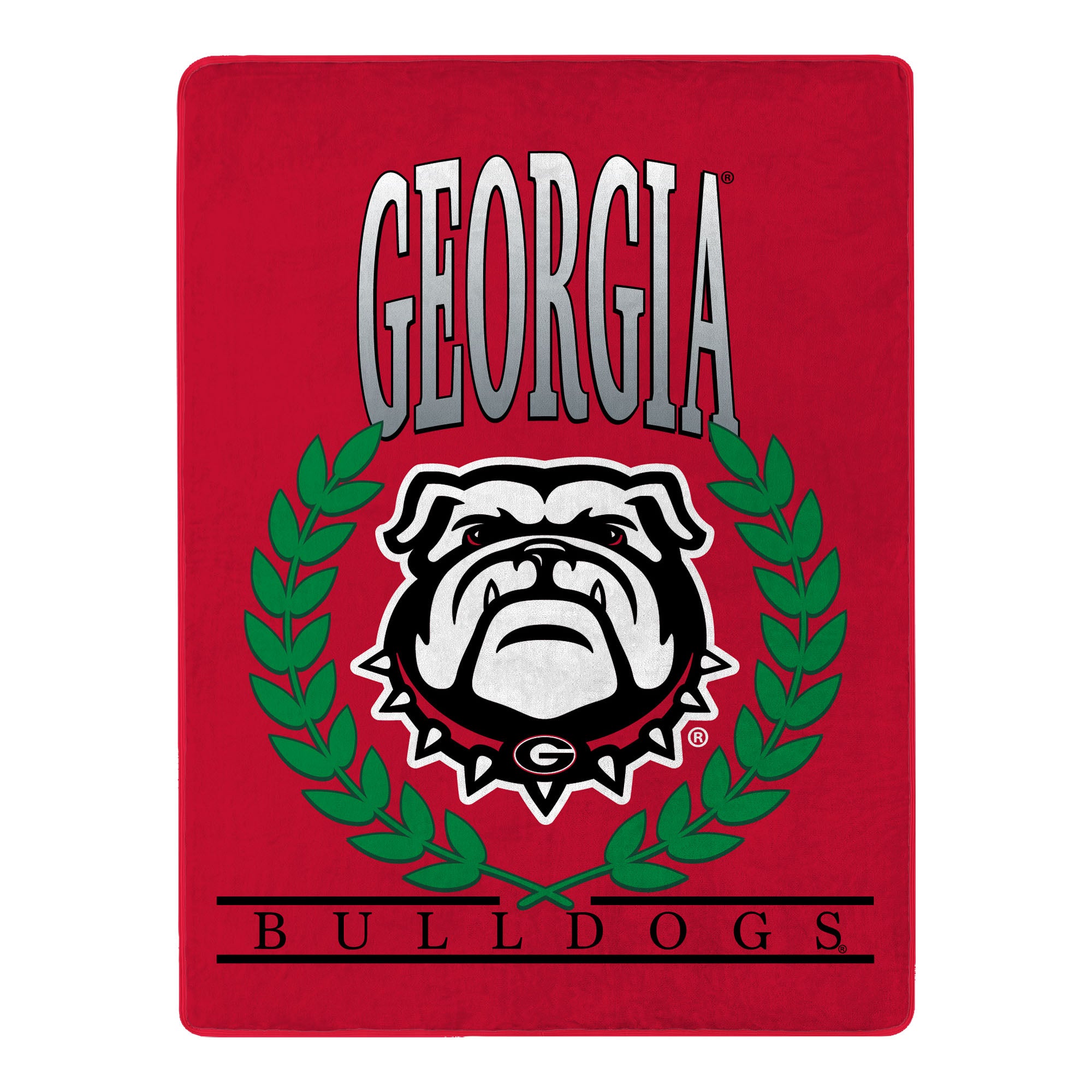 Georgia Bull NCAA Plateilk Touch Throw Blanket