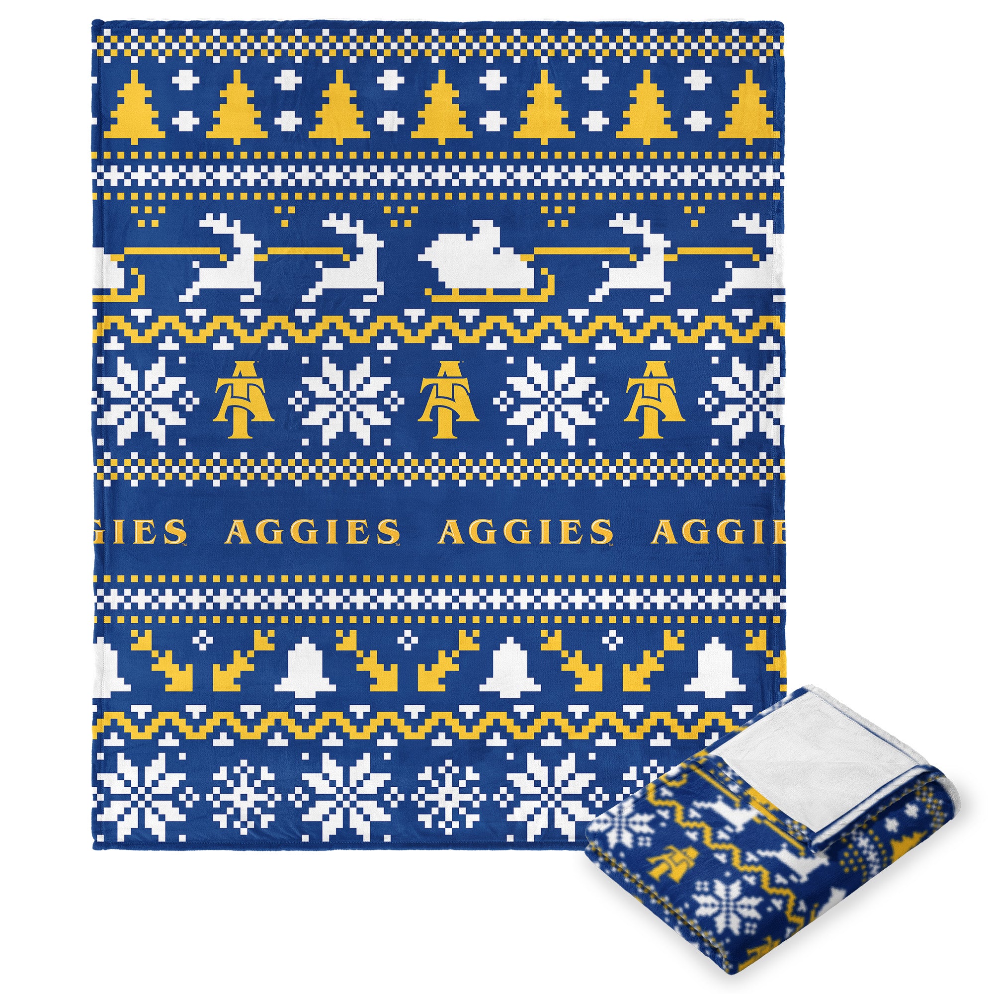North Carolina A&T Ag NCAA Tiilk Touch Throw Blanket