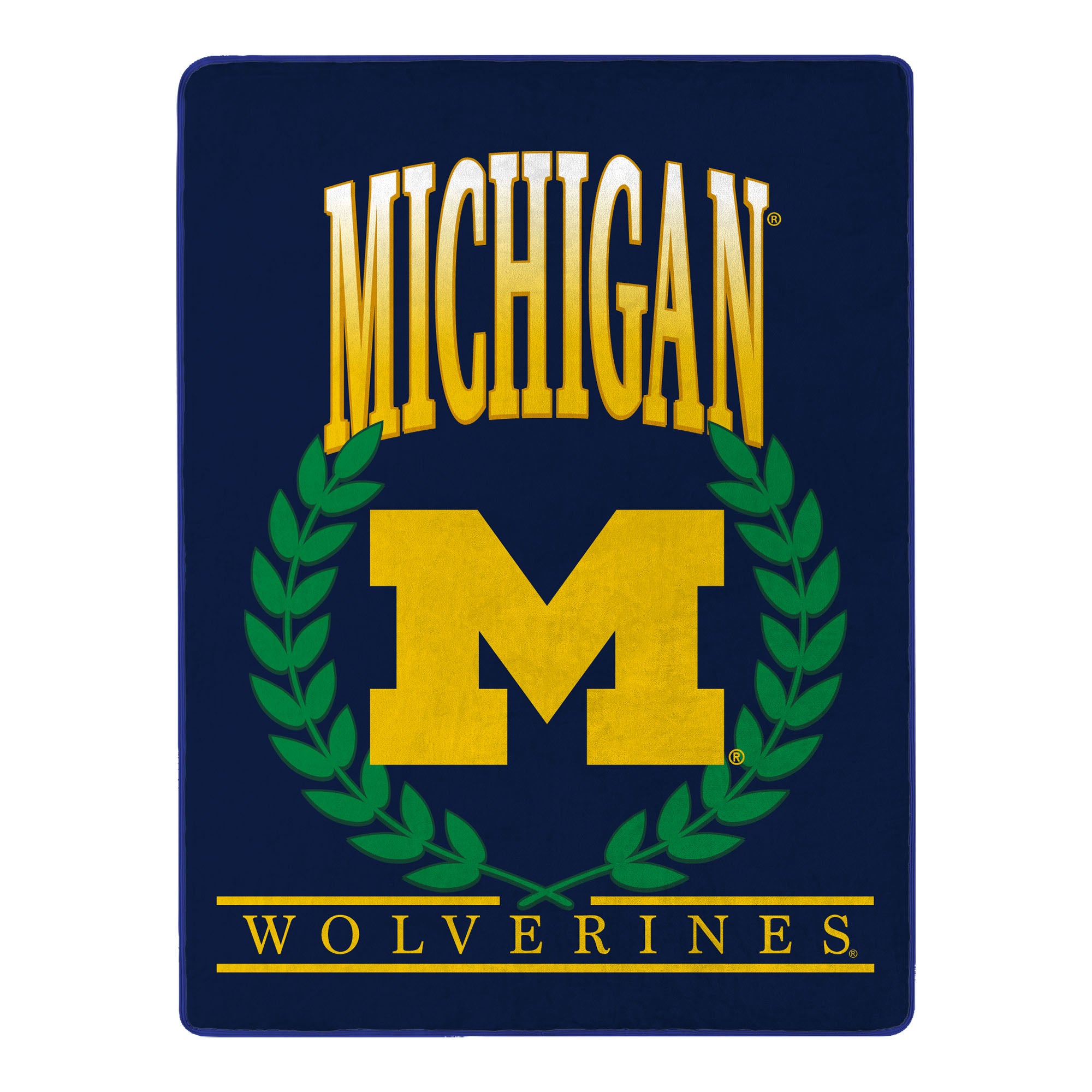 Michigan Wolver NCAA Plateilk Touch Throw Blanket