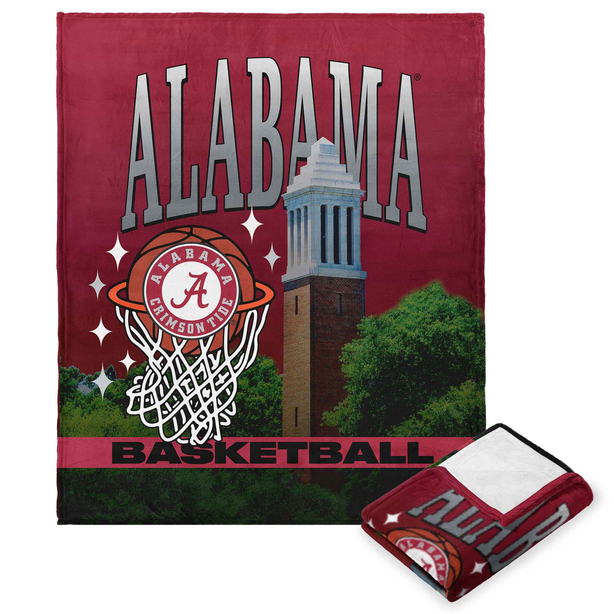 NCAA Alabama Con Tide BBall Loilk Touch Throw Blanket