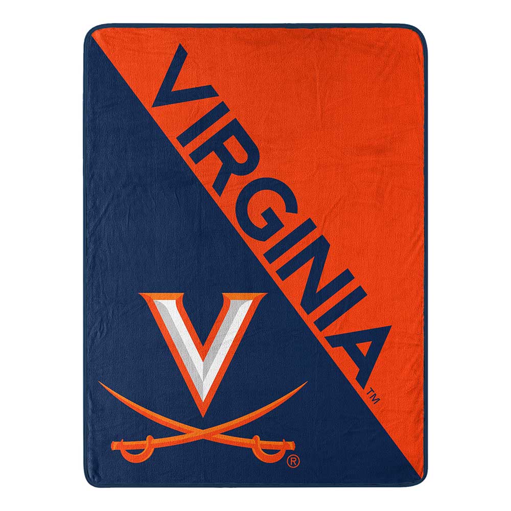 NCAA Virginia Caval Halftone Microchel Throw Blanket