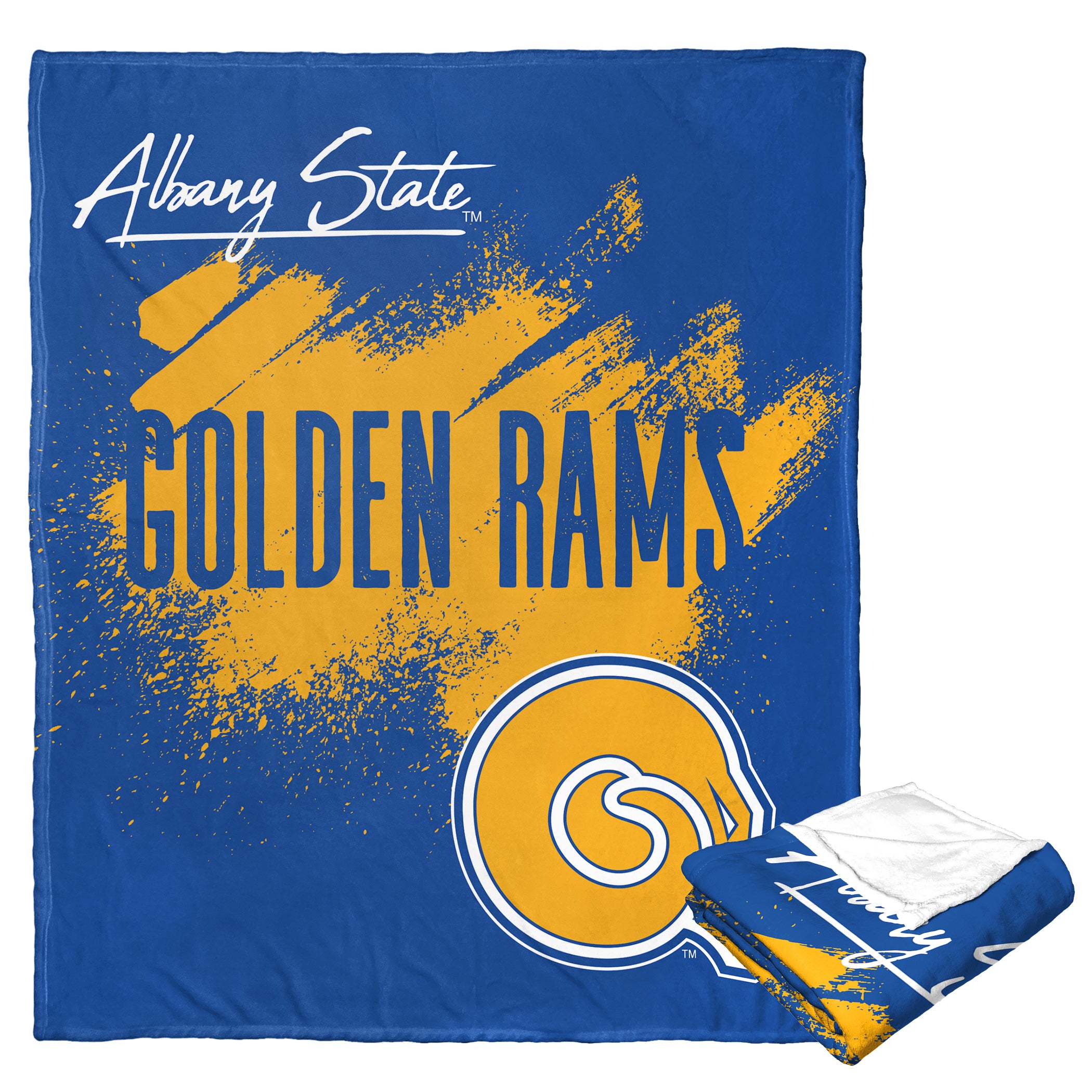 NCAA Albatate Golden School Traditiilk Touch Throw Blanket