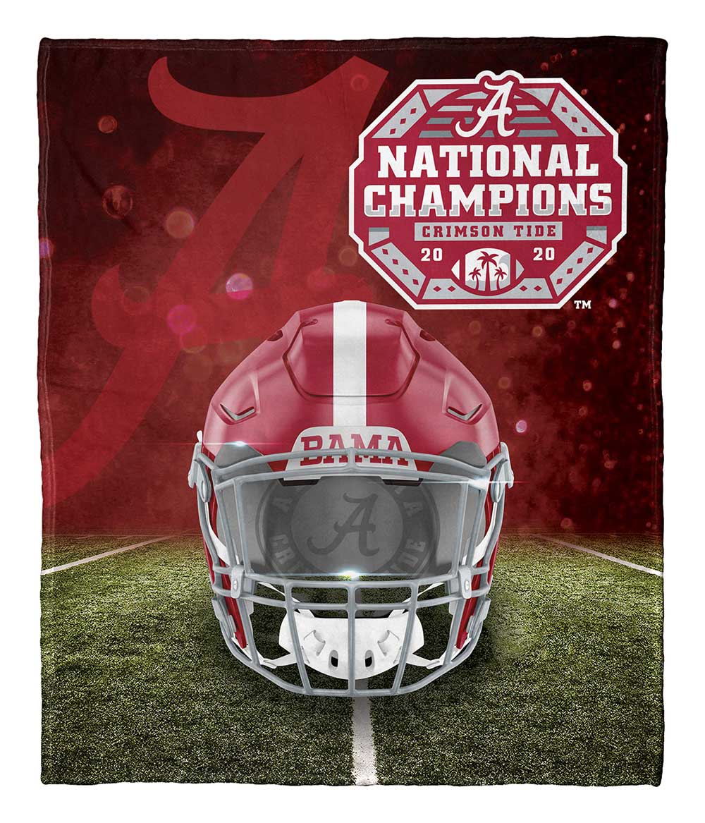 NCAA 2020 NCAA National Football Champ Alabama Con Tiilk Touch Throw Blanket Blanket