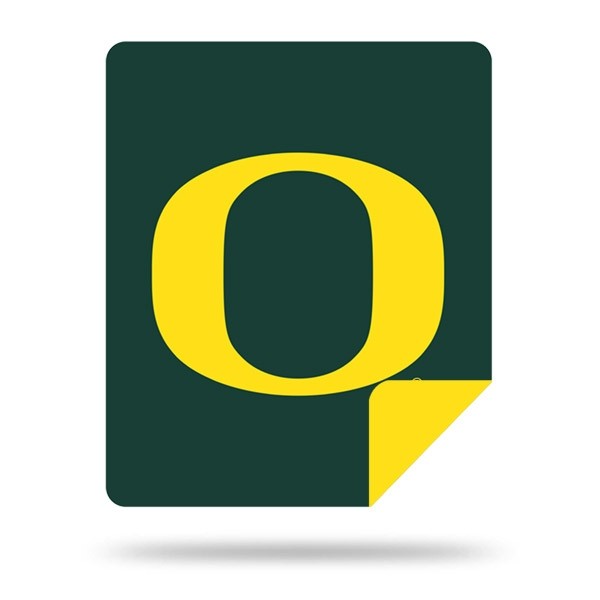 NCAA Oregon D Silver Knit Throw Blanket