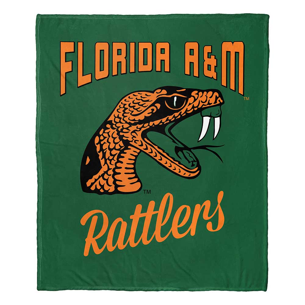 NCAA Florida A&M Ratt Alumilk Touch Throw Blanket