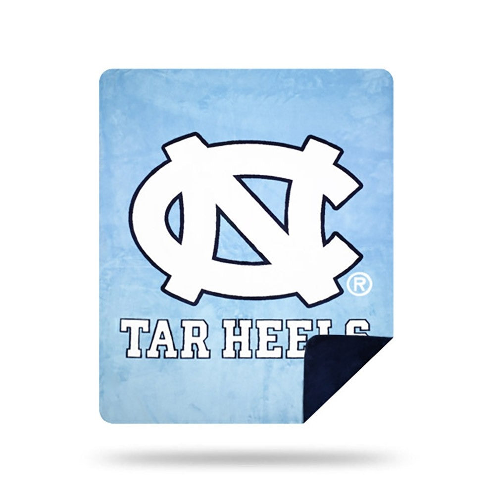 NCAA UNC Tar H Silver Knit Throw Blanket