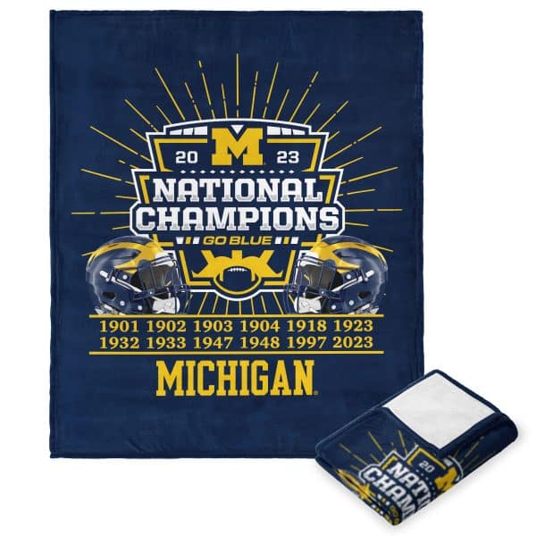 NCAA 2023 FBCsure Michigan Wolver Silk Touch Throw Blanket