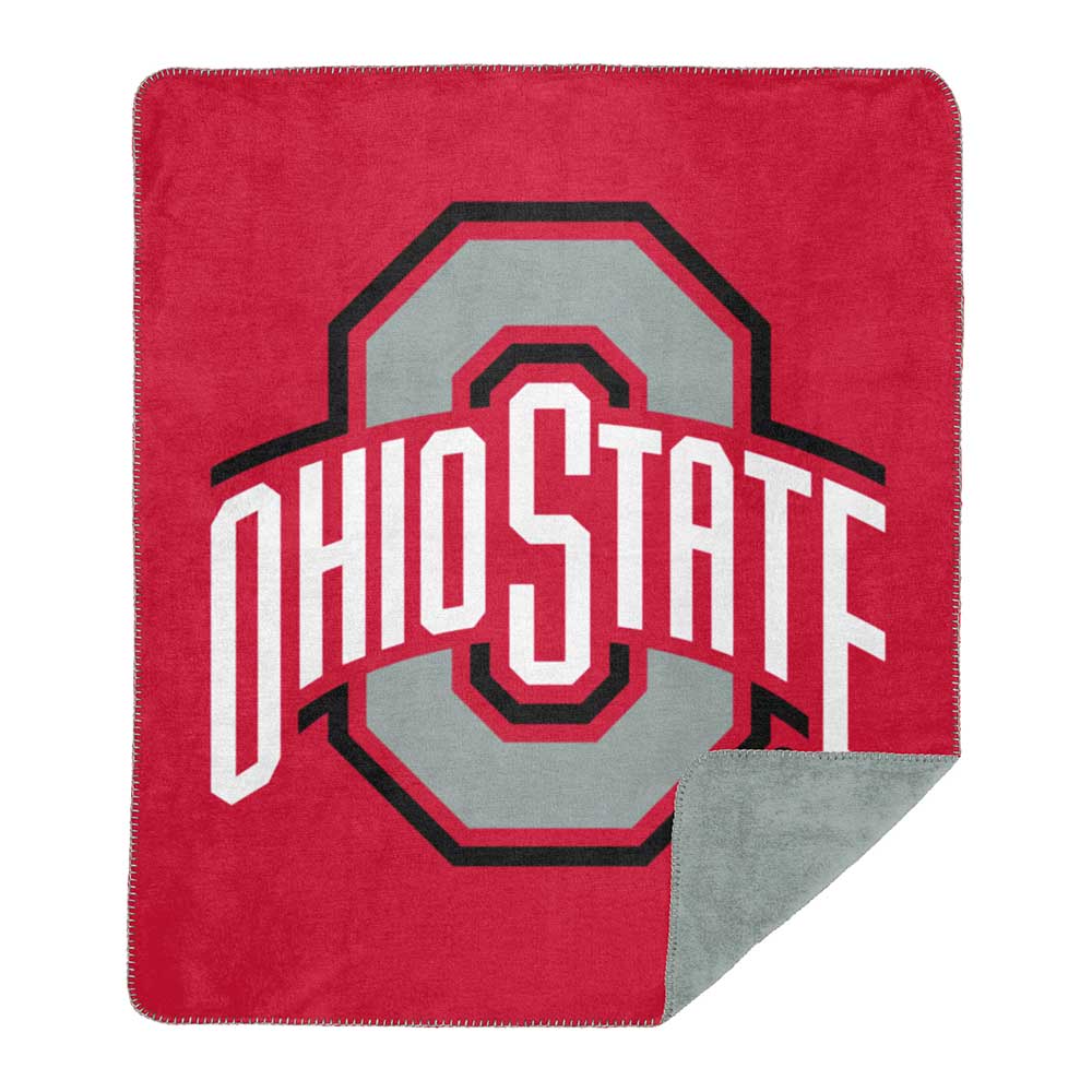 NCAA Ohtate Buck Silver Knit Throw Blanket