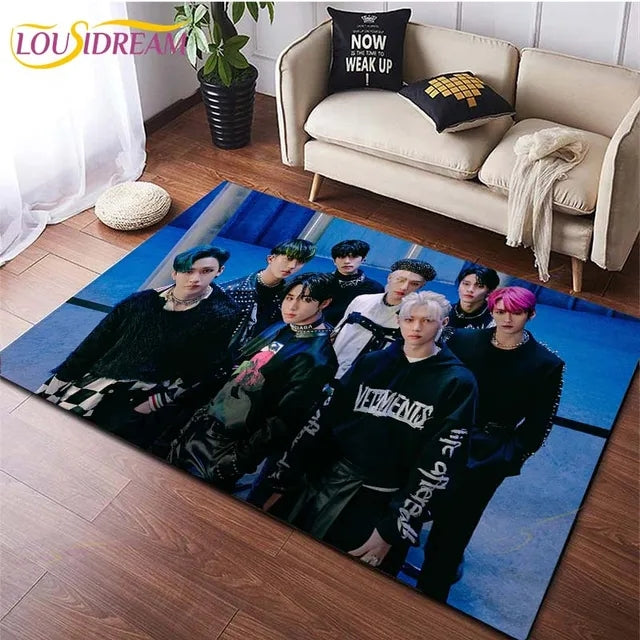 Stray Kids Cosplay Carpet Living Room Bedroom Sofa Rug Door Mat