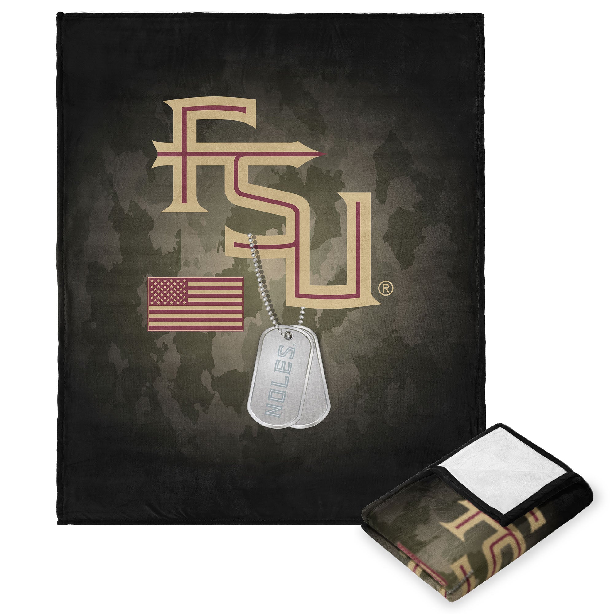 NCAA Military Appreciation Floritaemin Silk Touch Throw Blanket