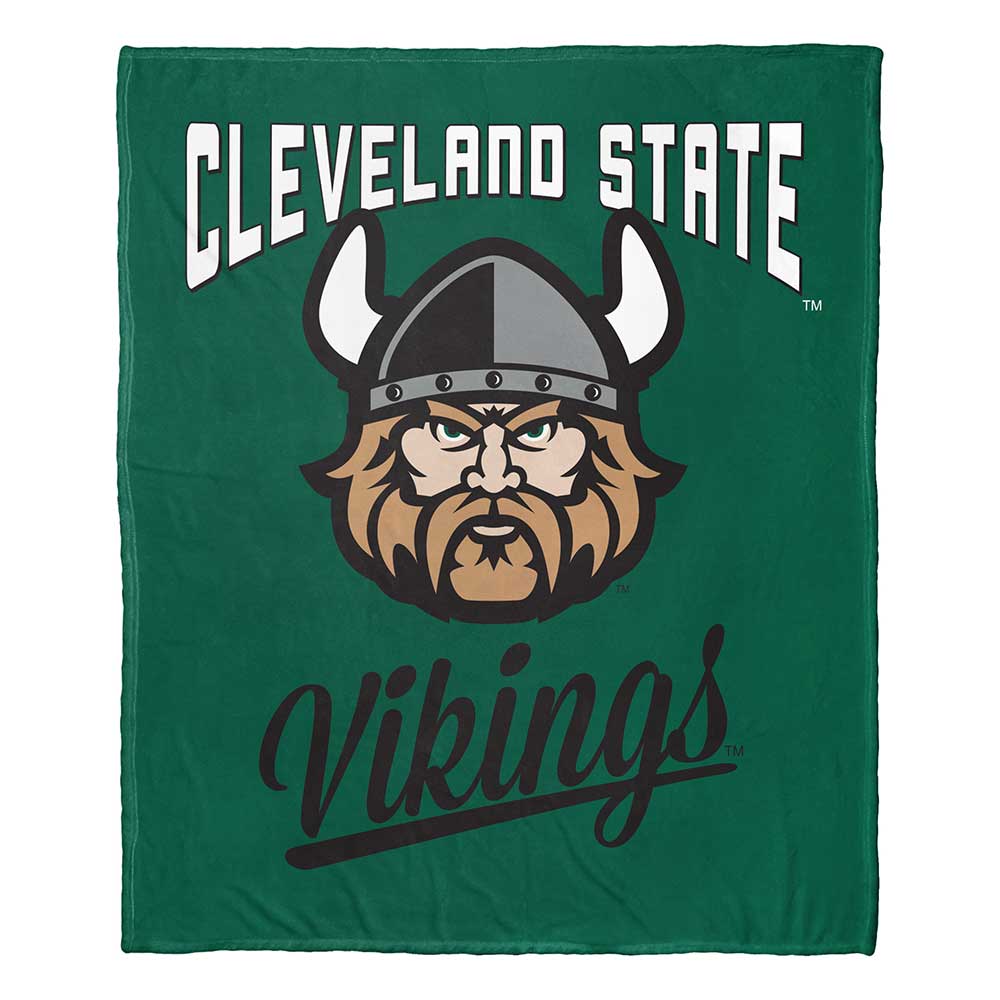 NCAA Clevelatate Vik Alumilk Touch Throw Blanket