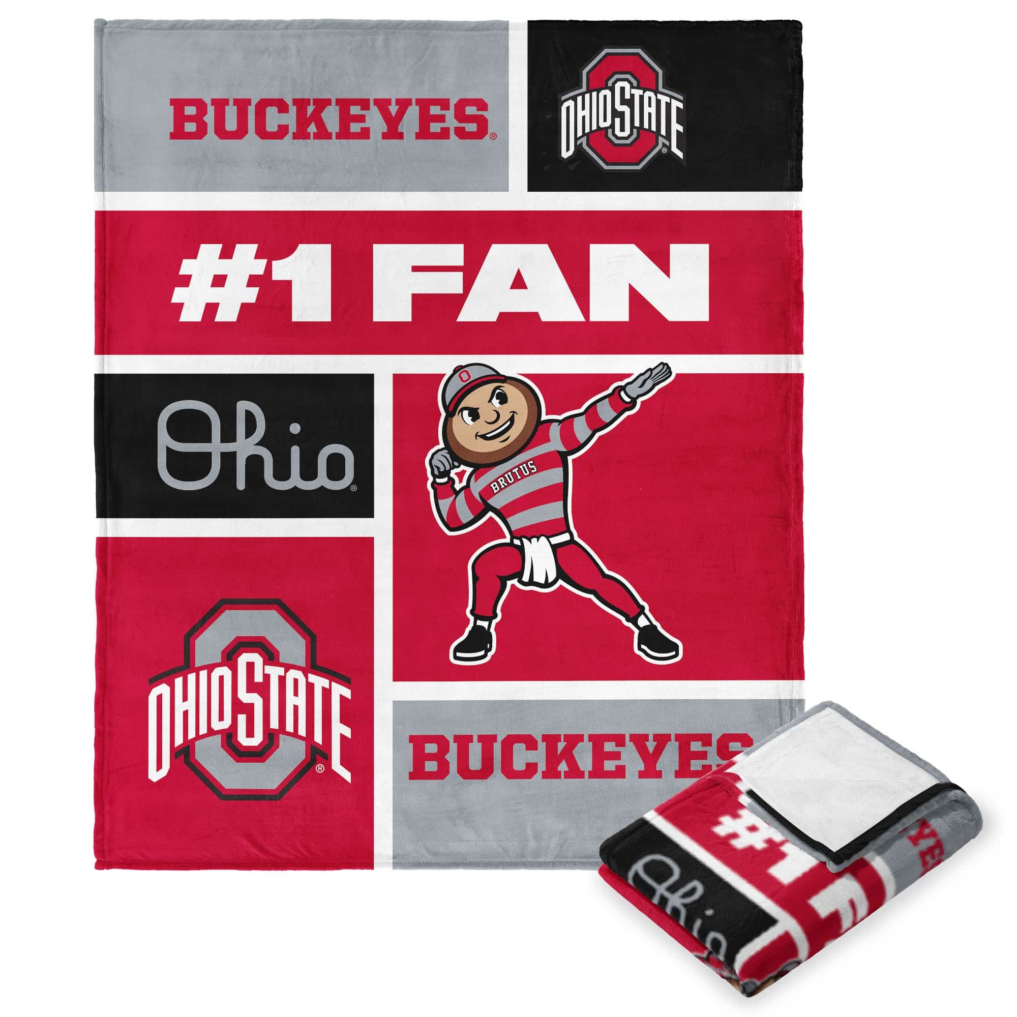 NCAA Number 1 Fan Ohtate Buck onalizilk Touch Throw Blanket