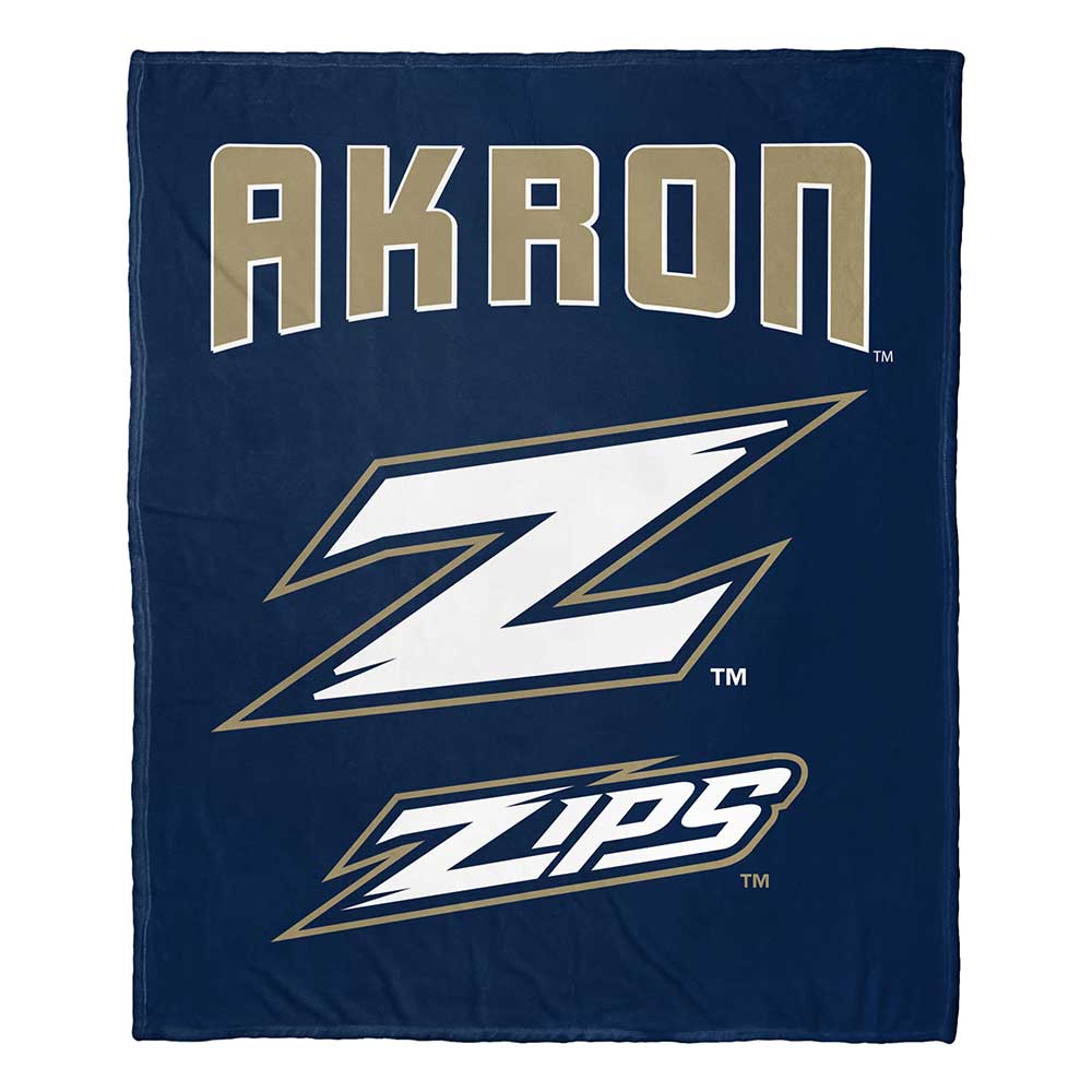 NCAA Akron Alumilk Touch Throw Blanket