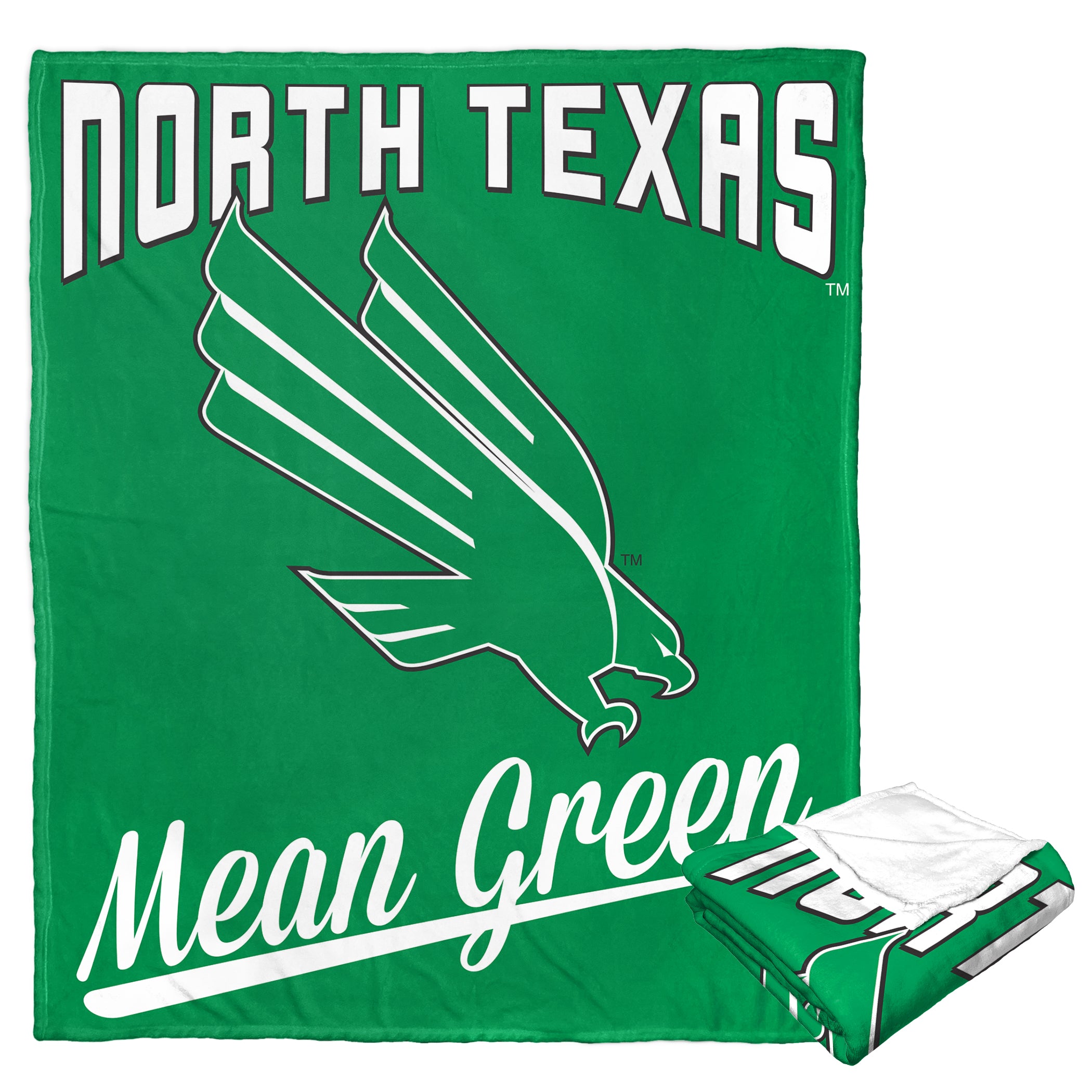NCAA North T Mean Green Alumilk Touch Throw Blanket