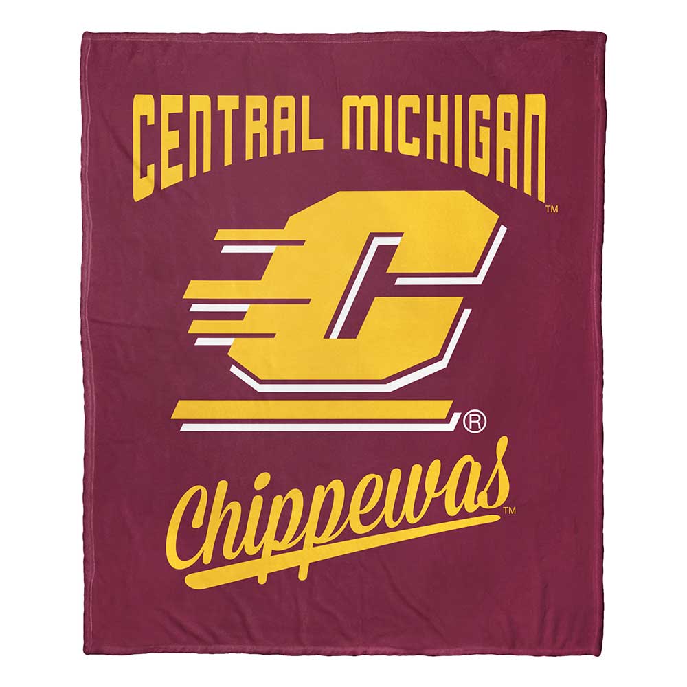 NCAA Central Michigan Chipp Alumilk Touch Throw Blanket